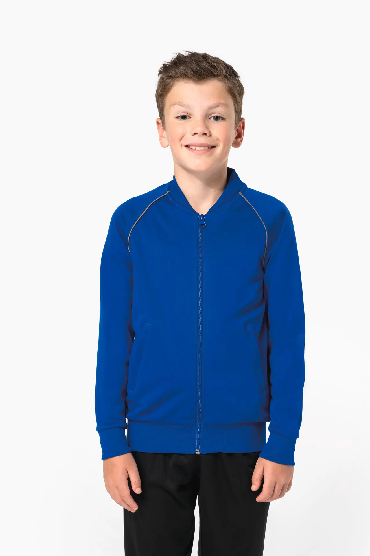 Trainingsjacke mit Reißverschluss und Paspel für Kinder
