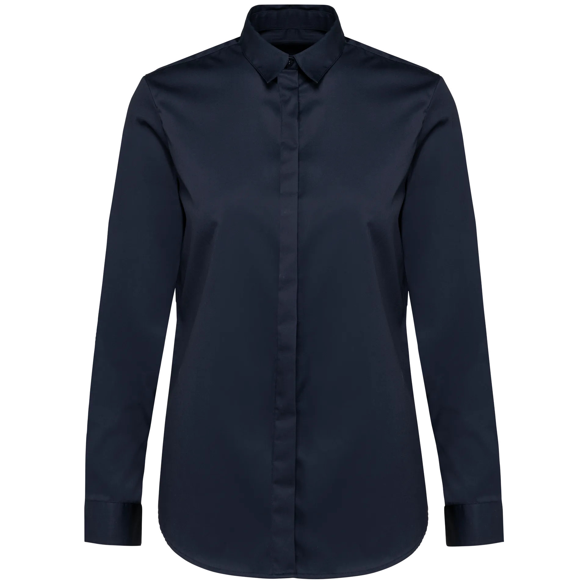 Twill-Damenhemd mit langen Ärmeln