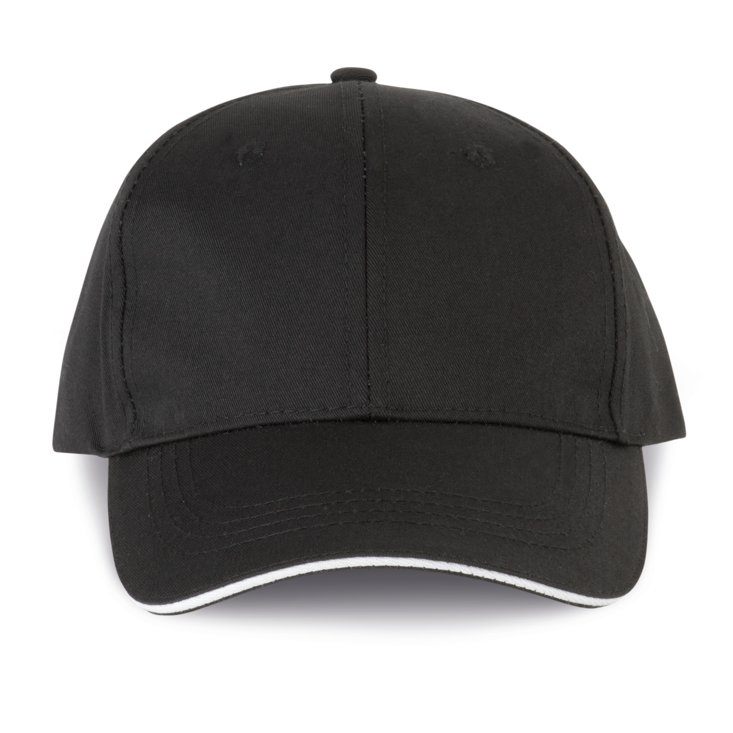 6-Panel-Cap mit Kontrast-Sandwichschirm OEKO-TEX® STANDARD 100