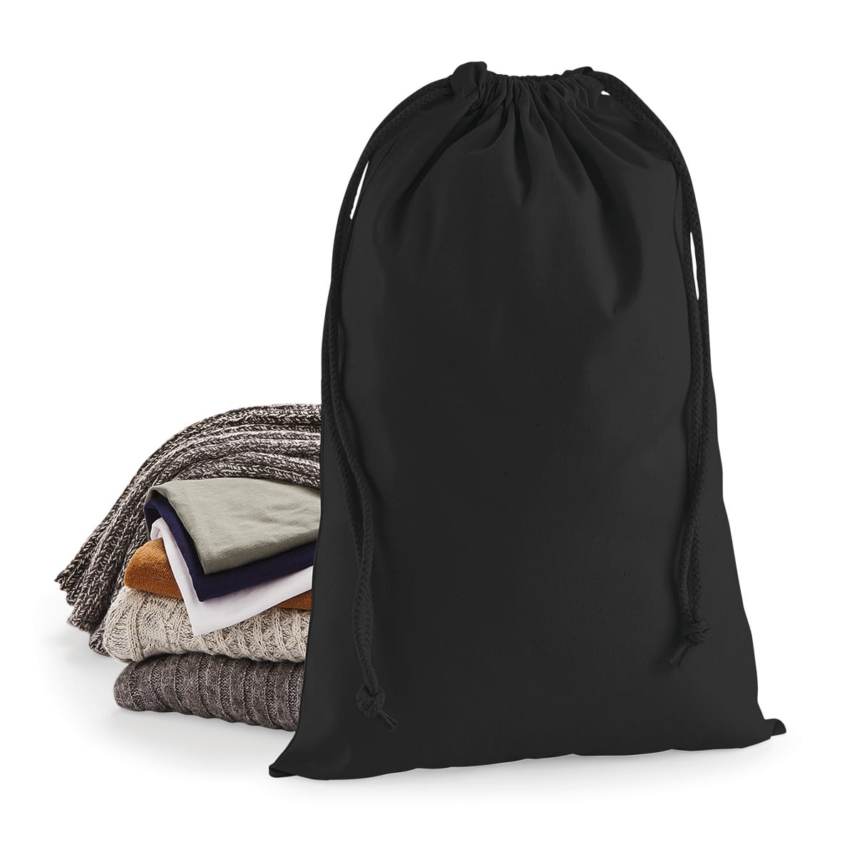 Kordelzugtasche aus Premium-Baumwolle