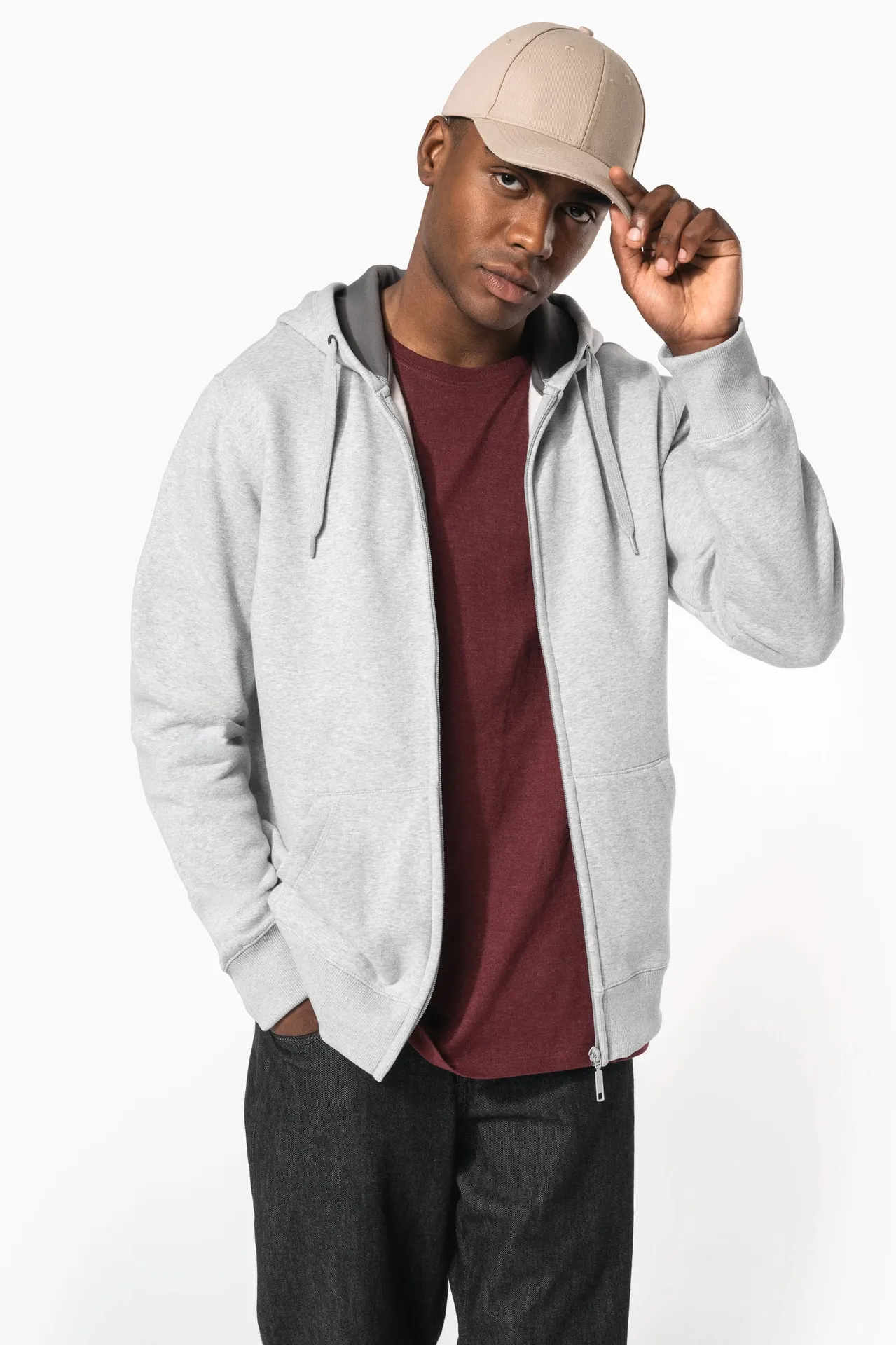 Kapuzensweatshirt mit Reißverschluss