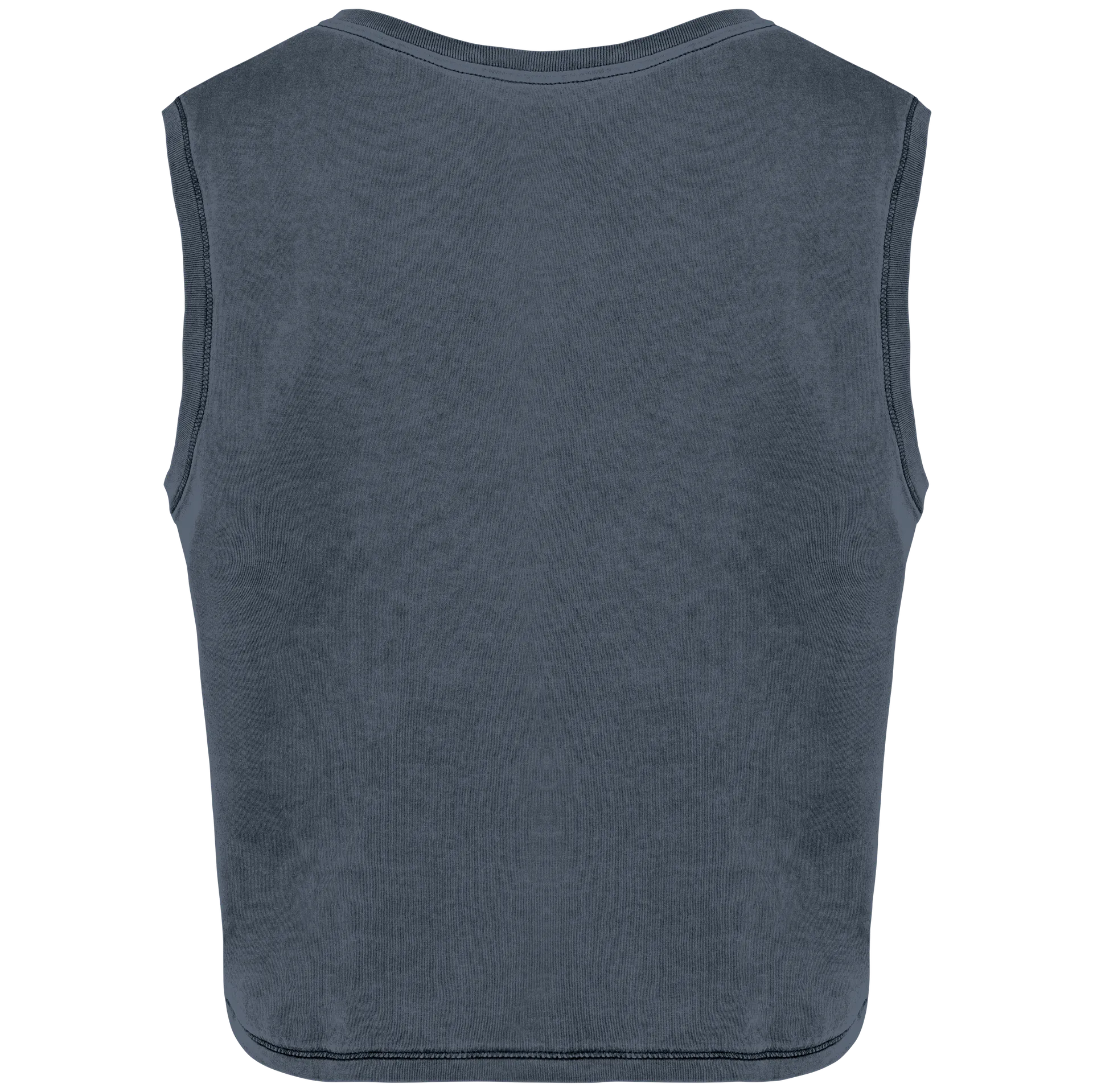 Umweltfreundliches ärmelloses Cropped Damen-T-Shirt