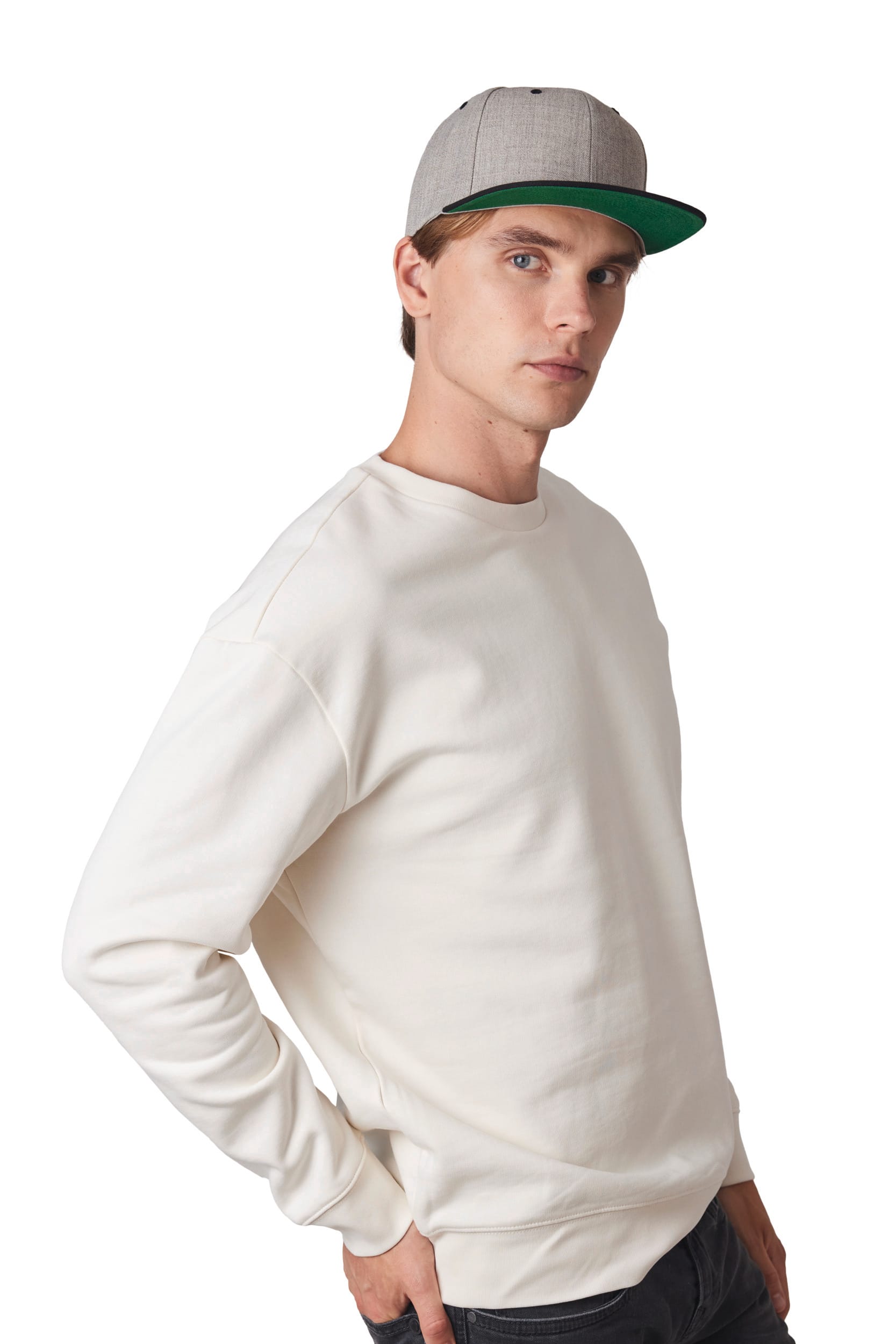 6-Panel-Kappe, flacher Schirm