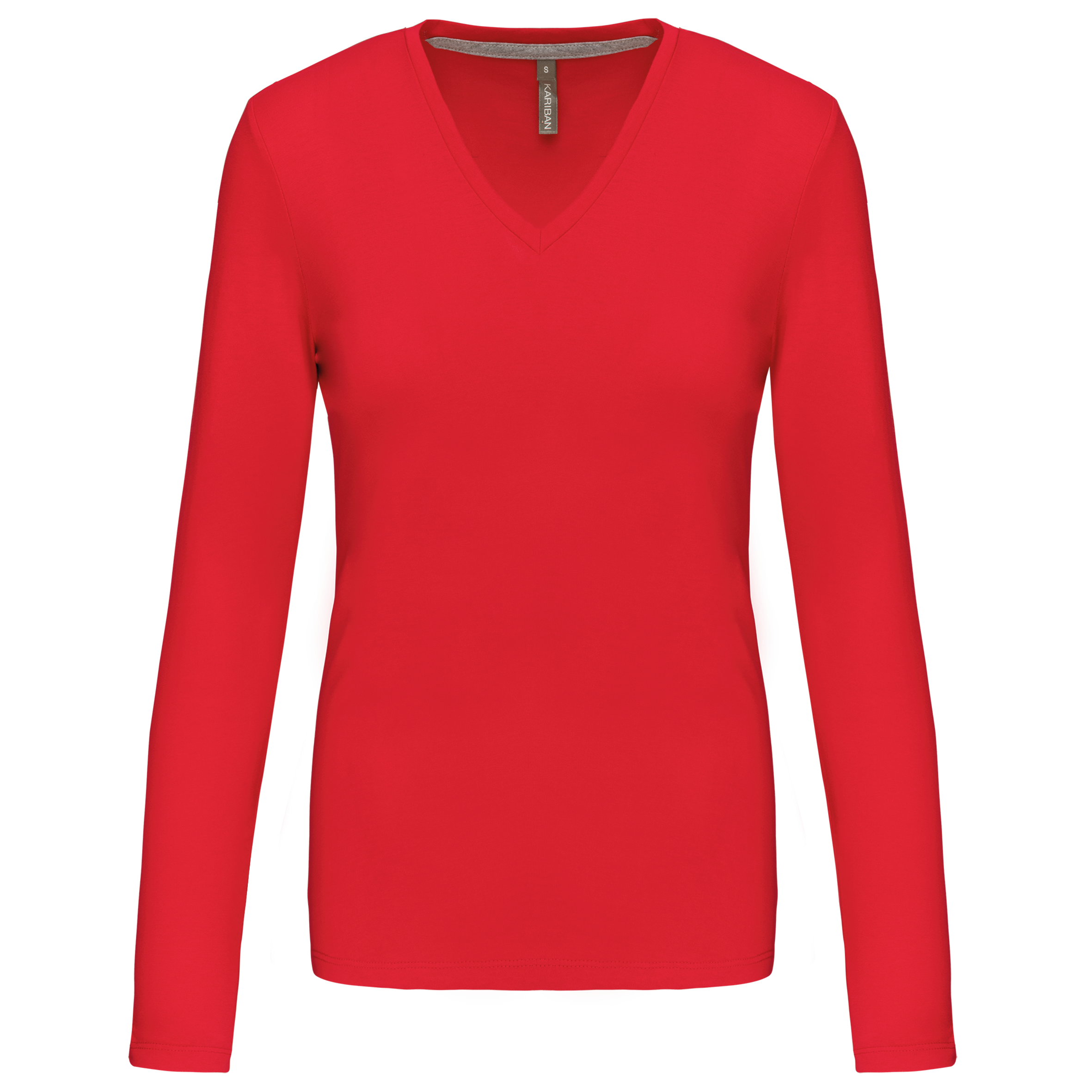Ladies' long sleeve V-neck T-shirt