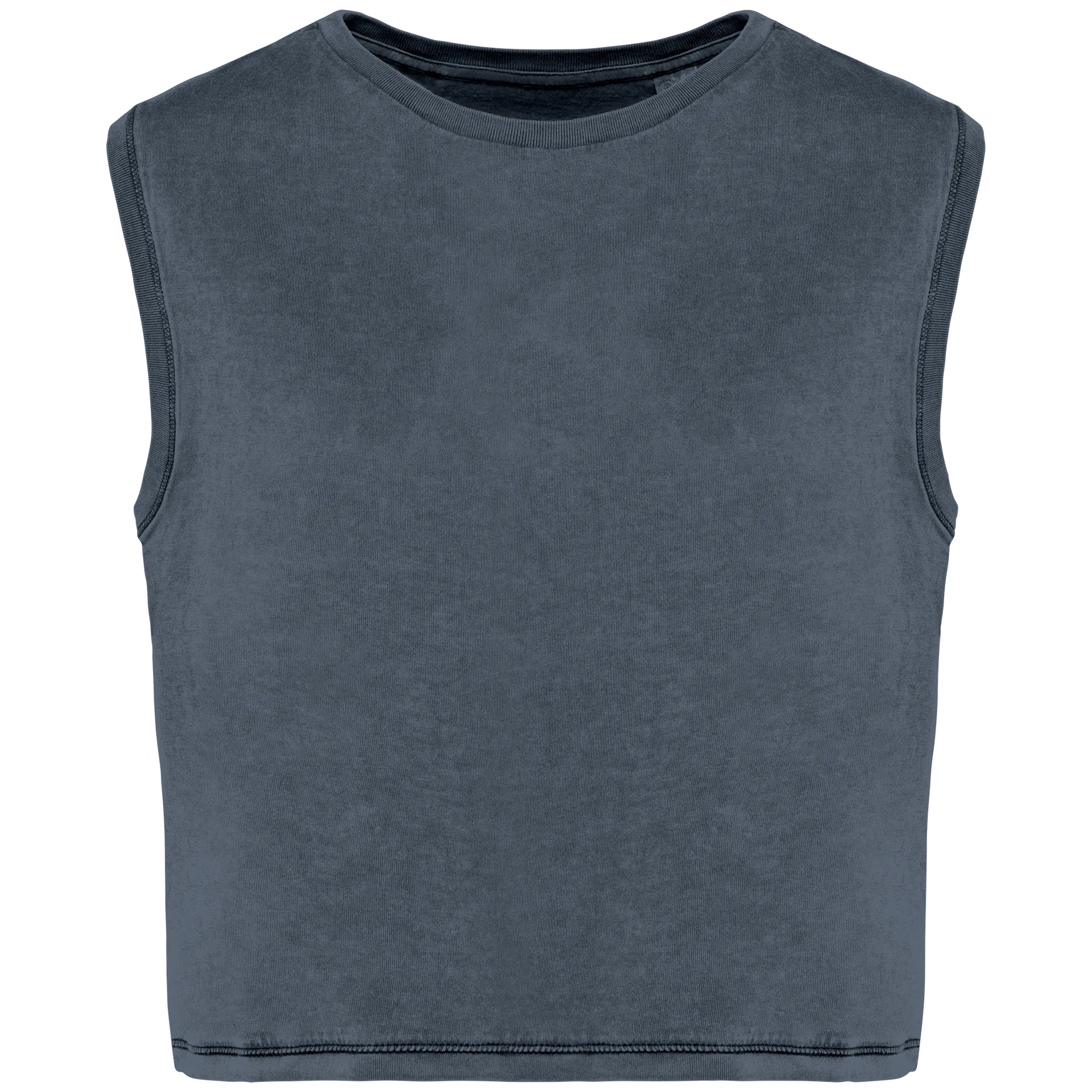 Umweltfreundliches ärmelloses Cropped Damen-T-Shirt