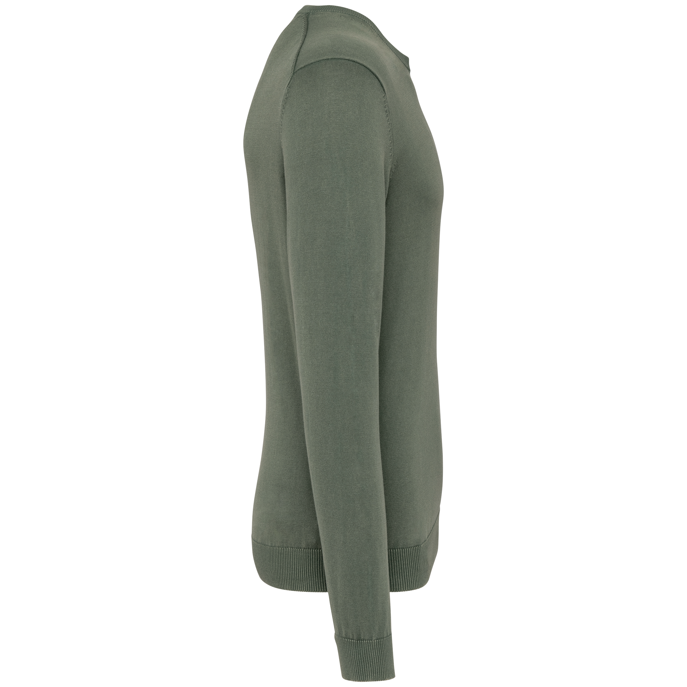 Umweltfreundlicher ausgewaschener Herrenpullover mit Rundhalsausschnitt