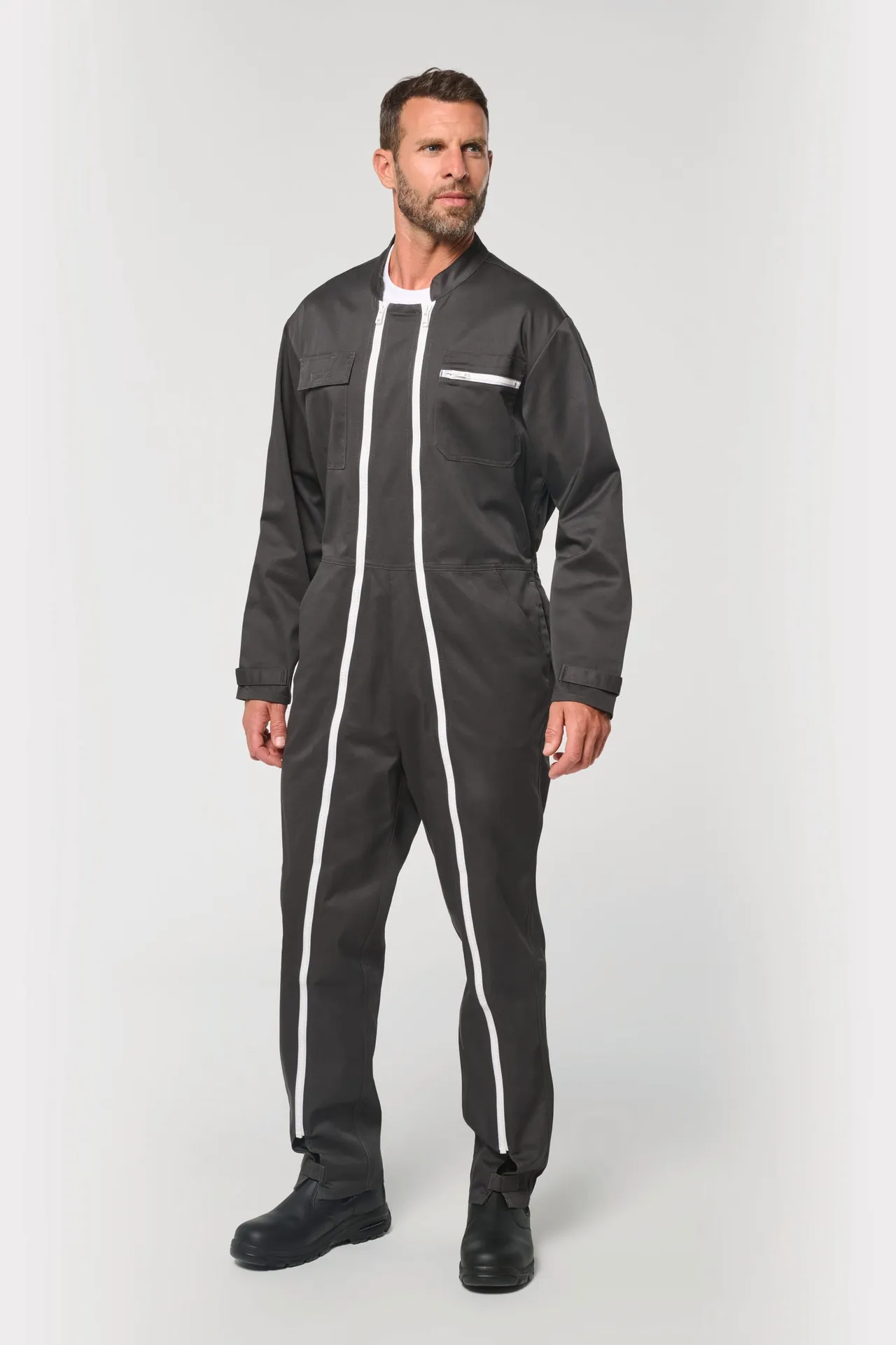 Unisex-Overall mit doppeltem Reißverschluss