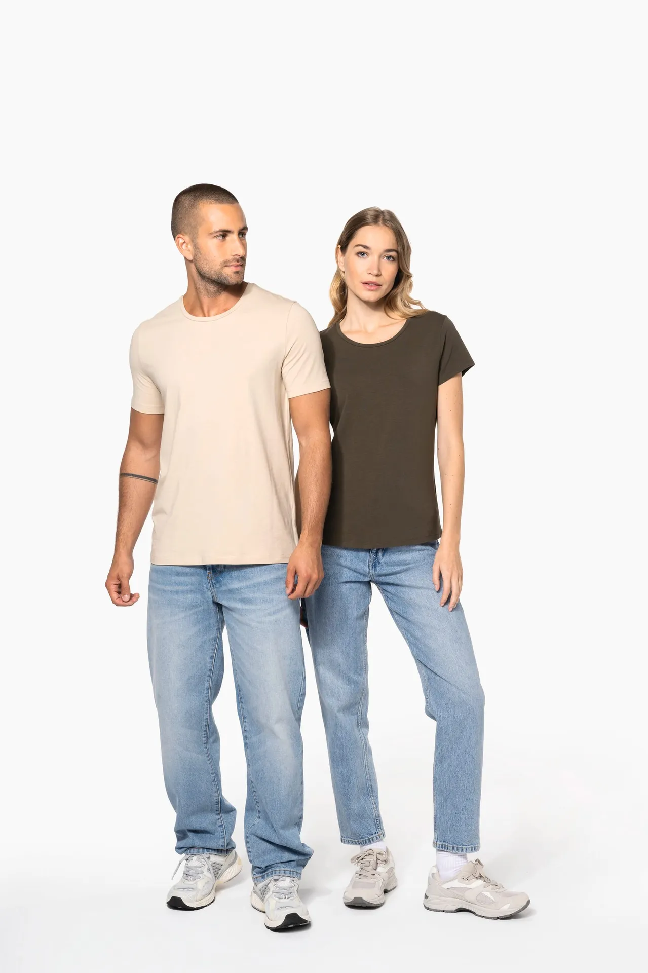 Kurzarm-Damen-T-Shirt mit Rundhalsausschnitt