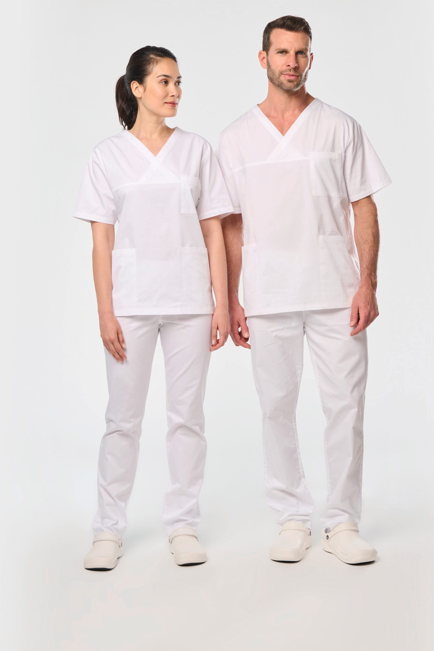 Kurzärmlige Unisex-Tunika aus Baumwolle