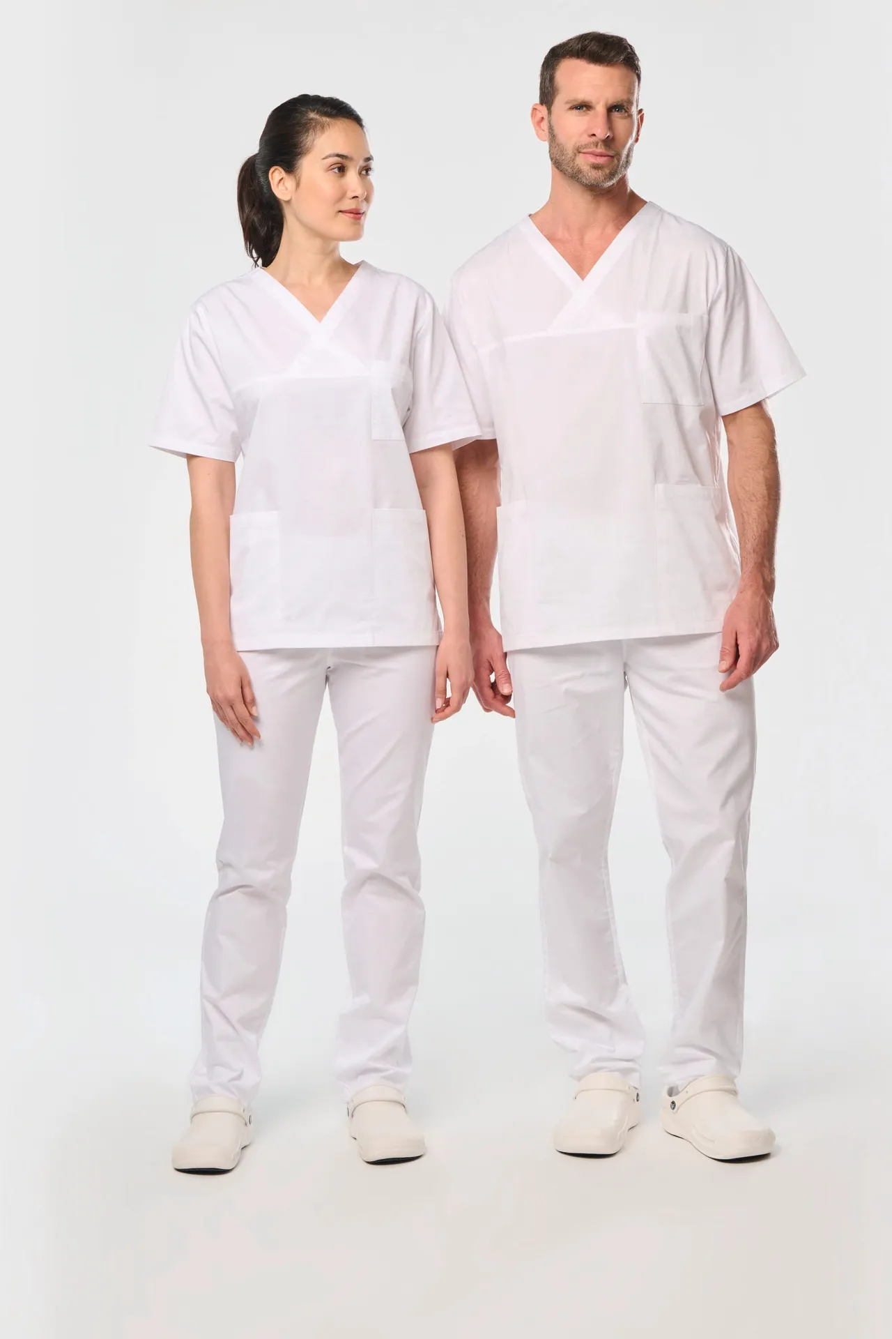 Kurzärmlige Unisex-Tunika aus Baumwolle