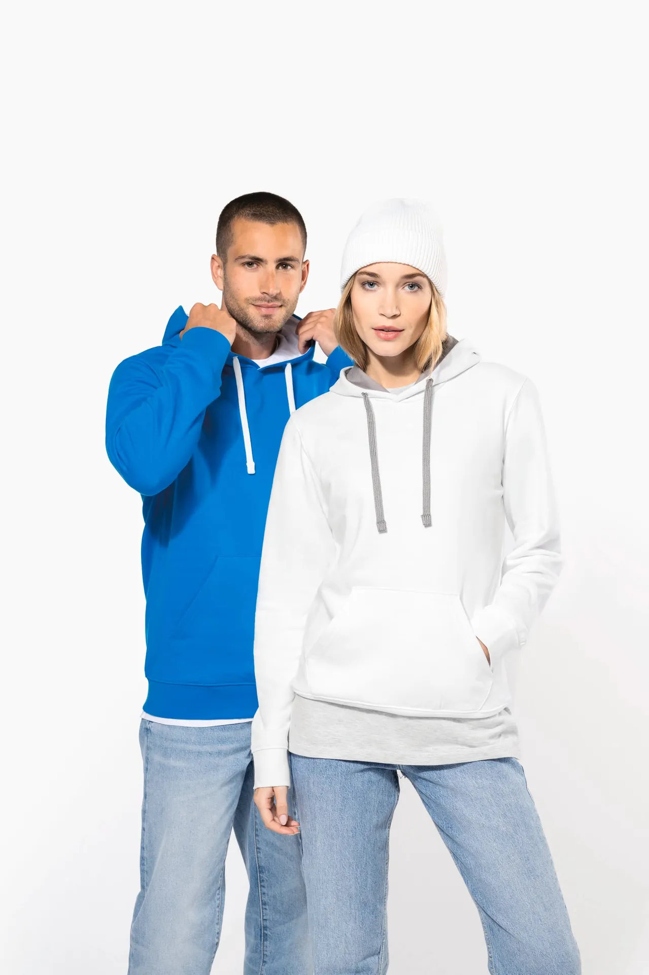 Damen-kapuzensweatshirt bicolor