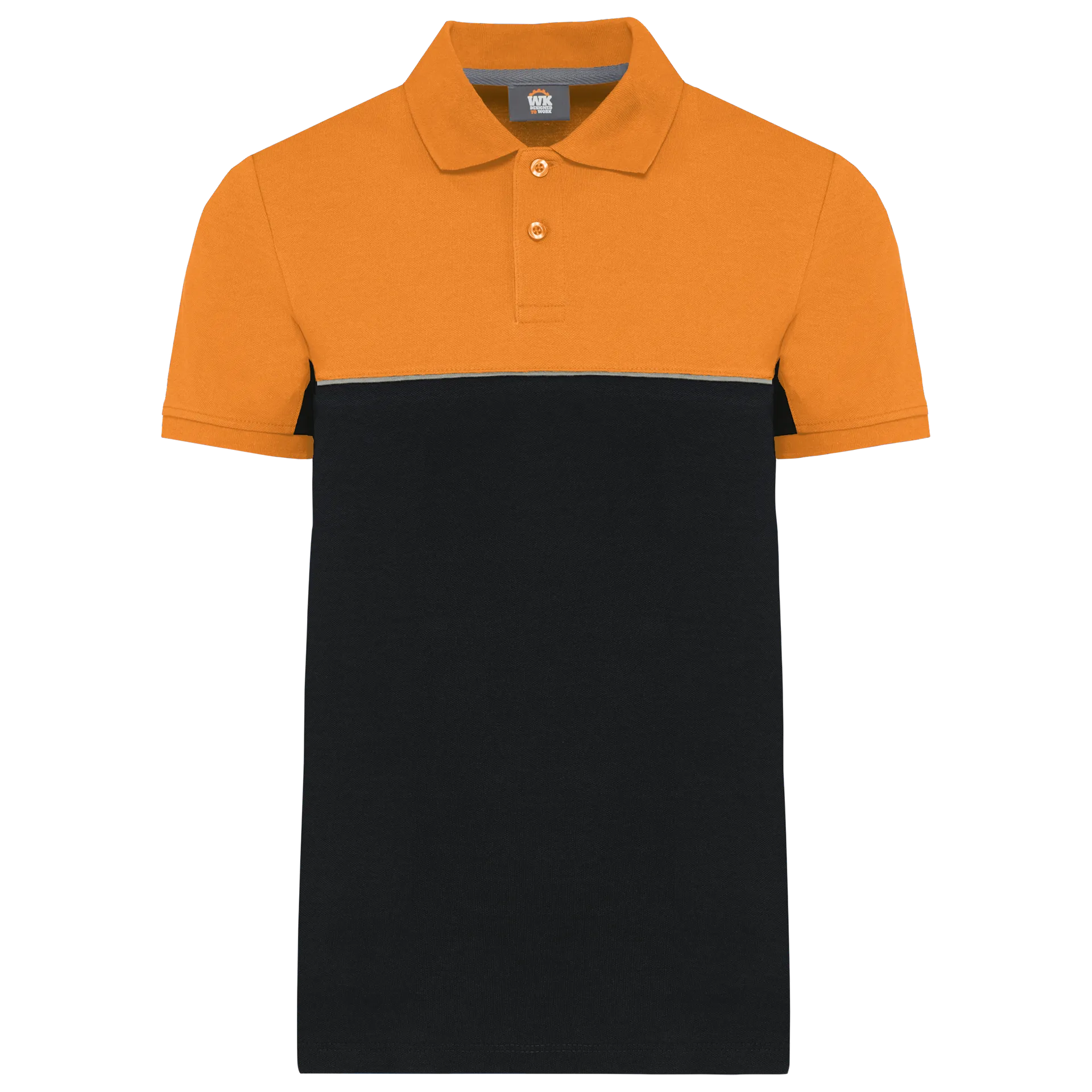 Zweifarbiges Kurzarm-Unisex-Polohemd