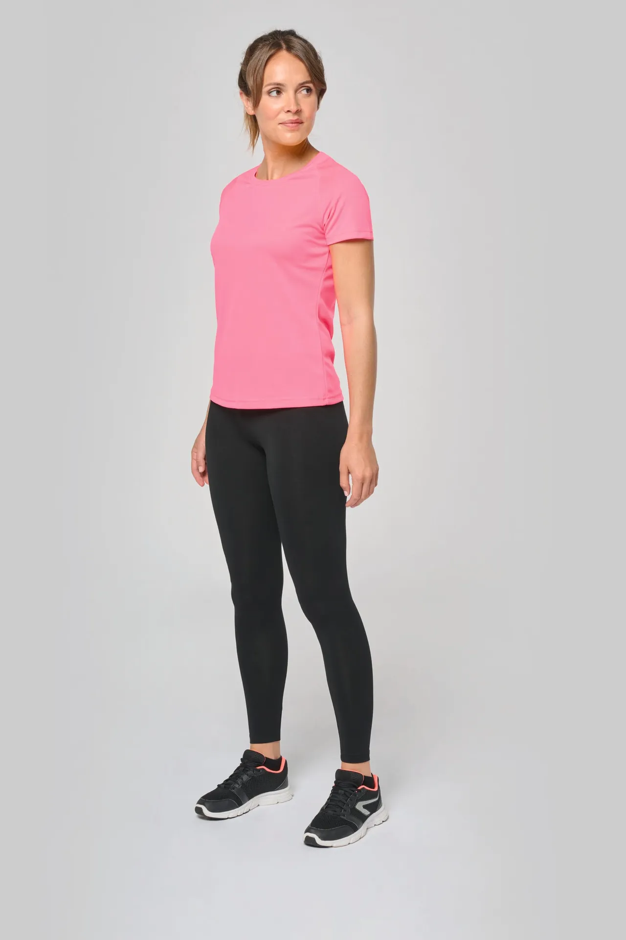 Damen Basic Sport Funktionsshirt Kurzarm