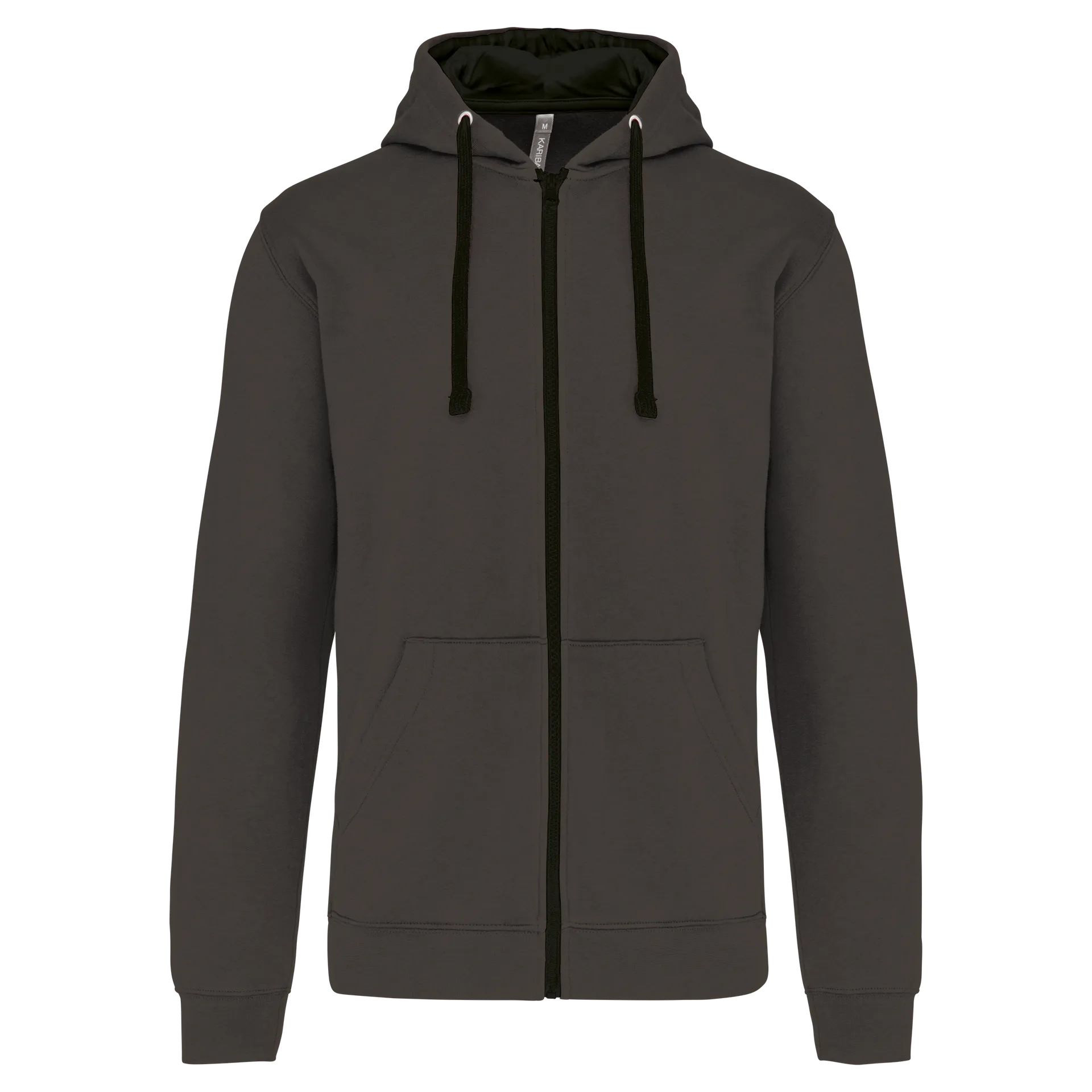 HERREN-KAPUZENSWEATSHIRT BICOLOR mit Reißverschluss