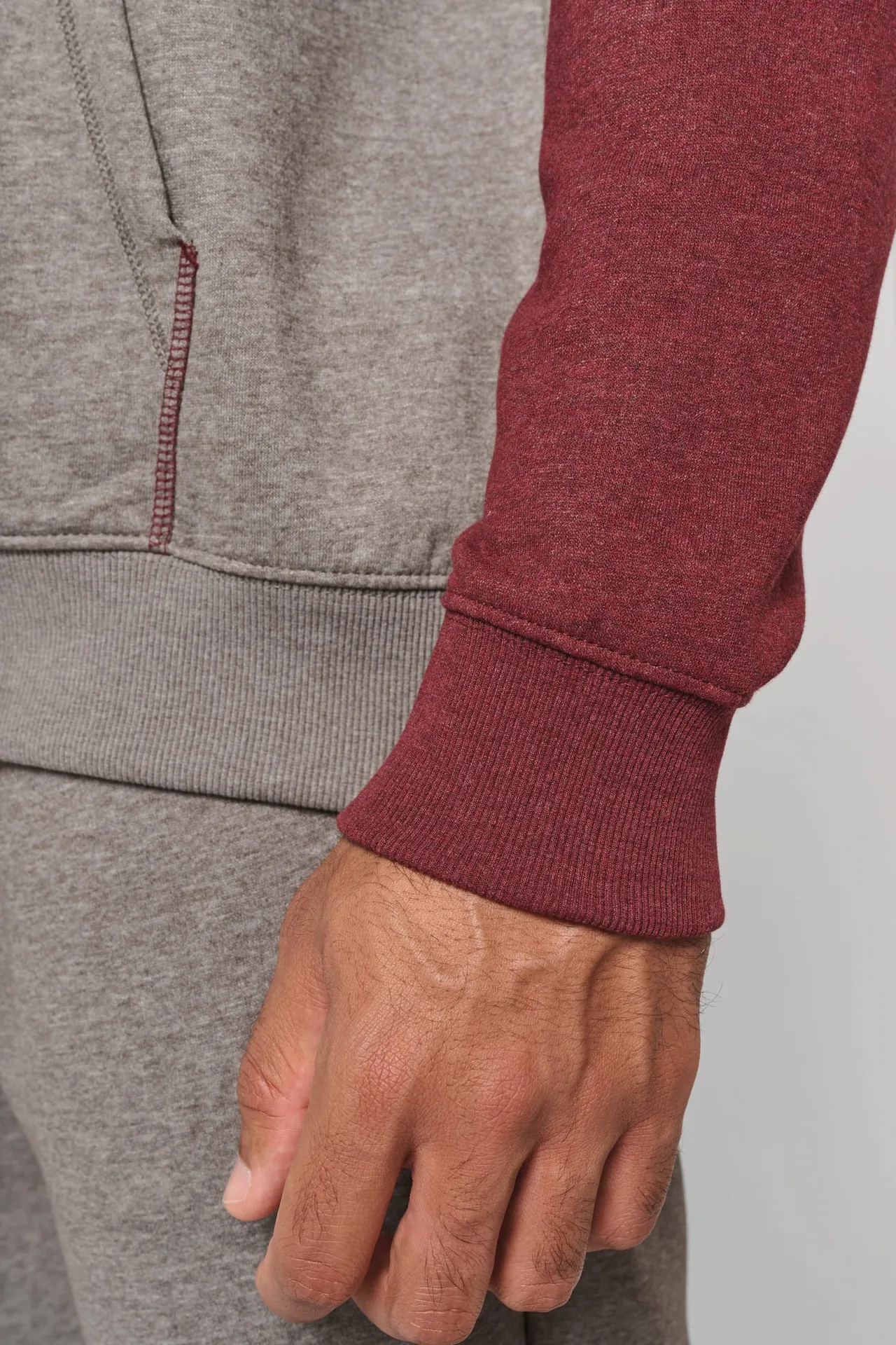 Zweifarbiges Kapuzensweatshirt für Erwachsene