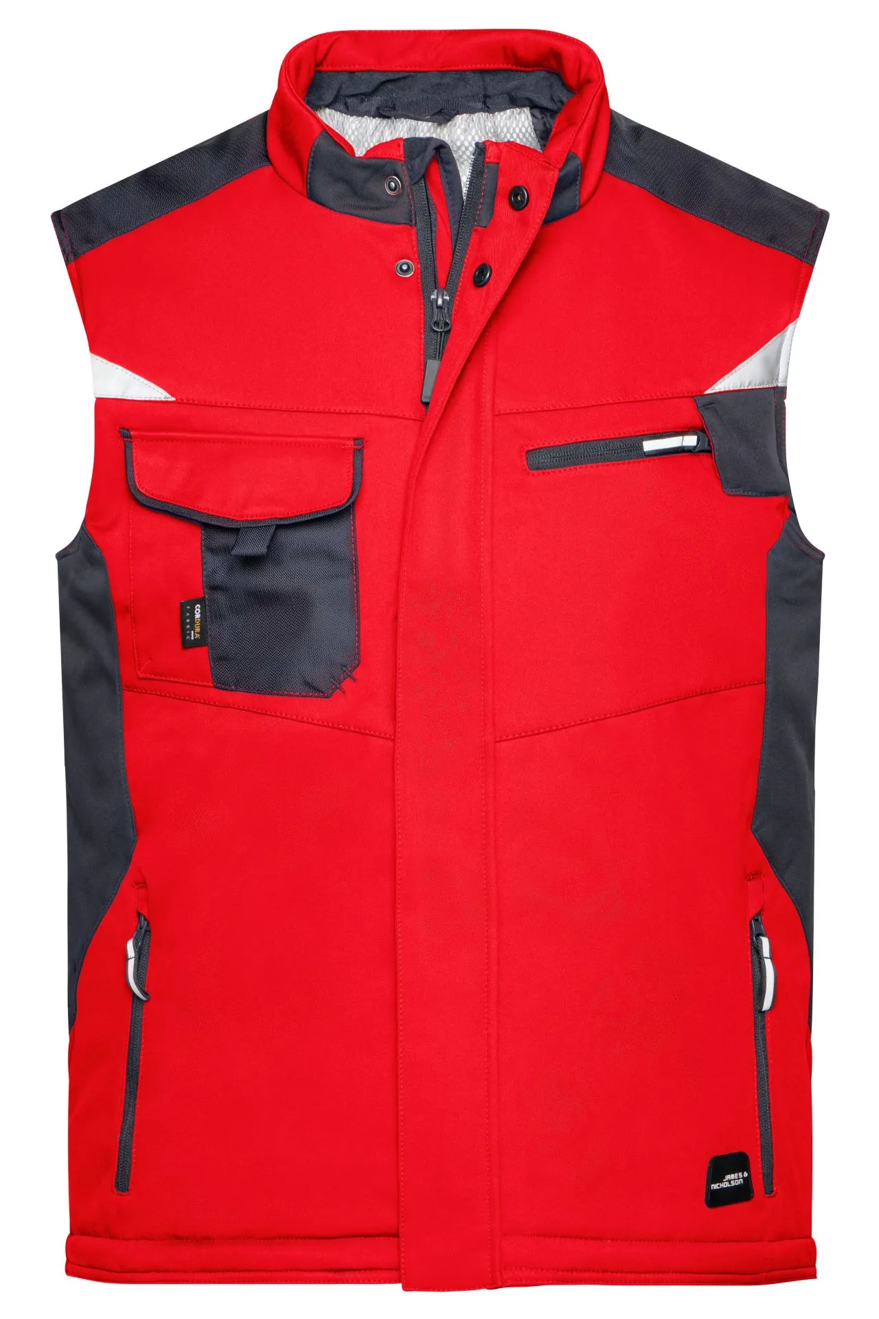 James & Nicholson JN825 – Robuste Winter Softshell-Arbeitsweste mit CORDURA®