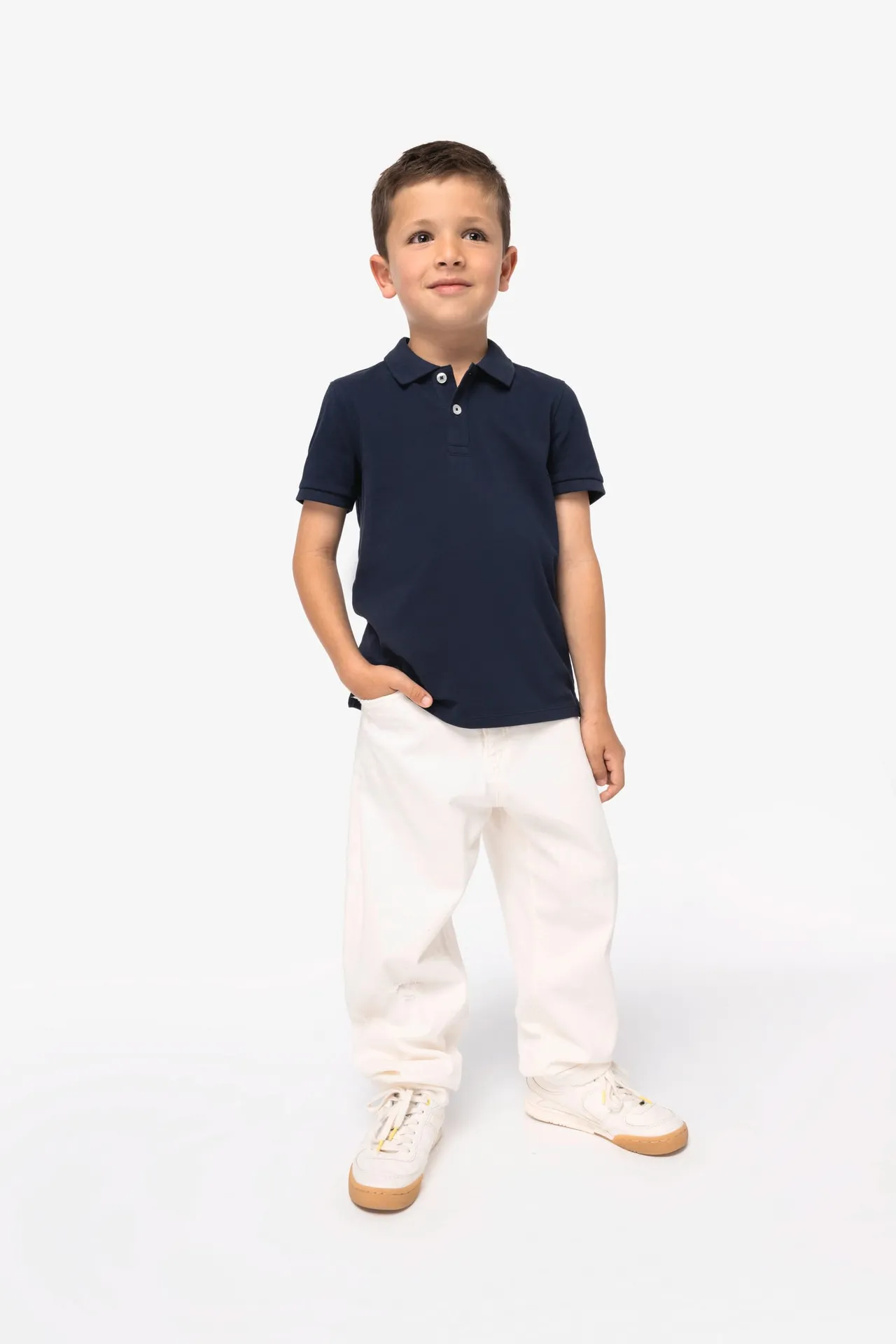 Umweltfreundliches Polohemd aus Pikeetrikot für Kinder