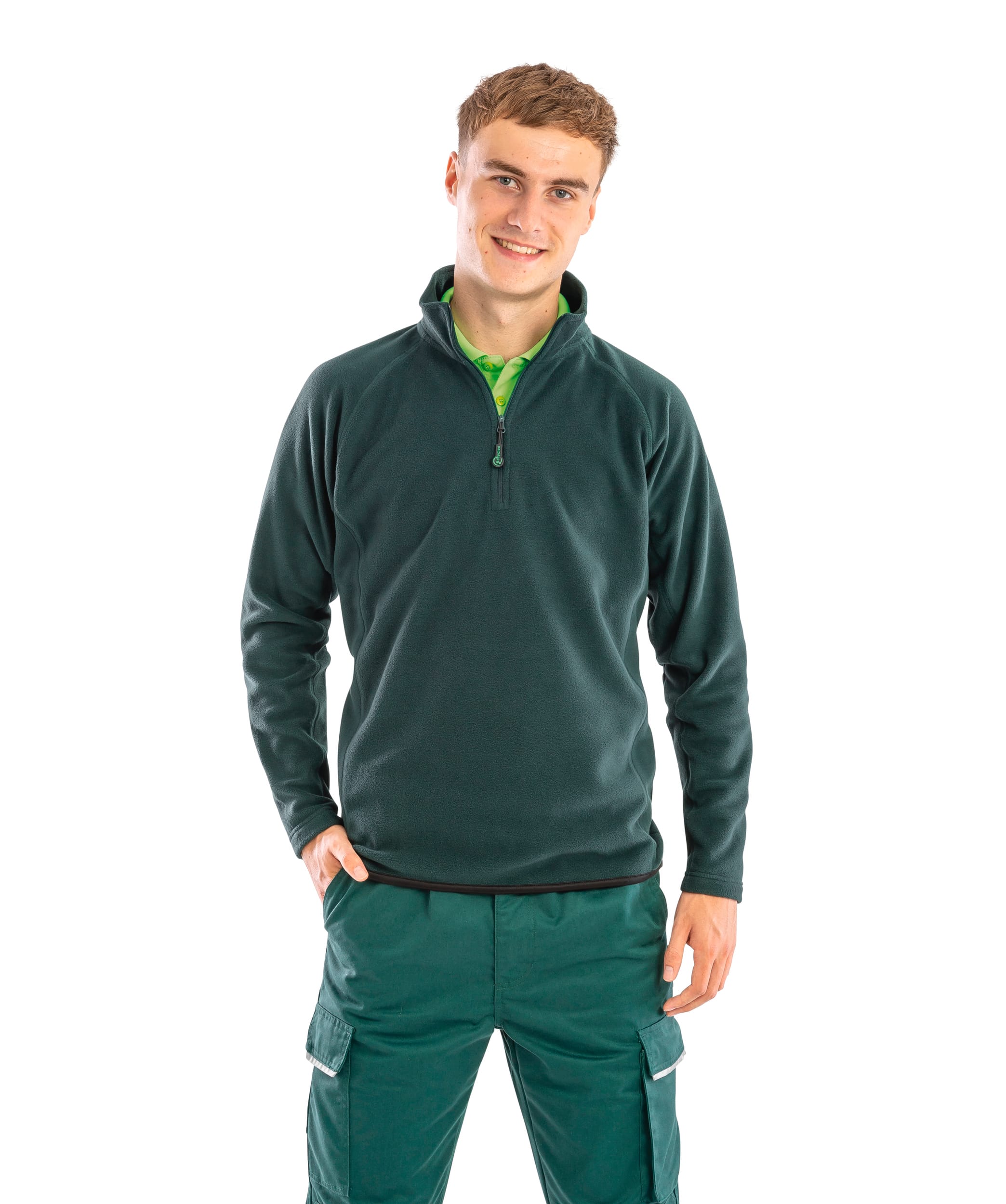 Recycelter Mikrofleece mit Reißverschlusskragen