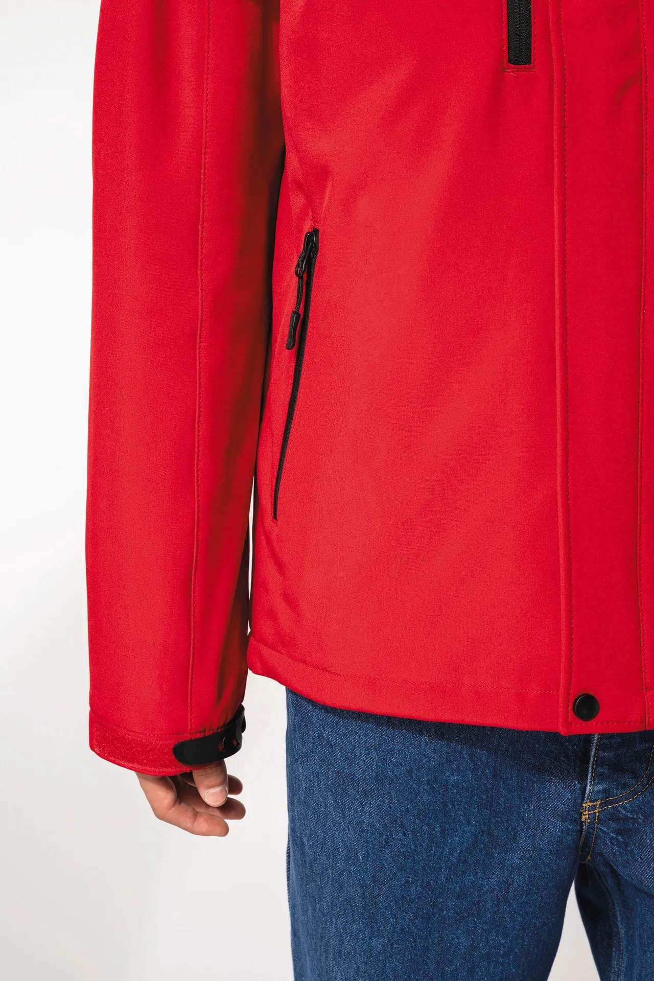 Herrenparka Softshell wattiert mit Kapuze