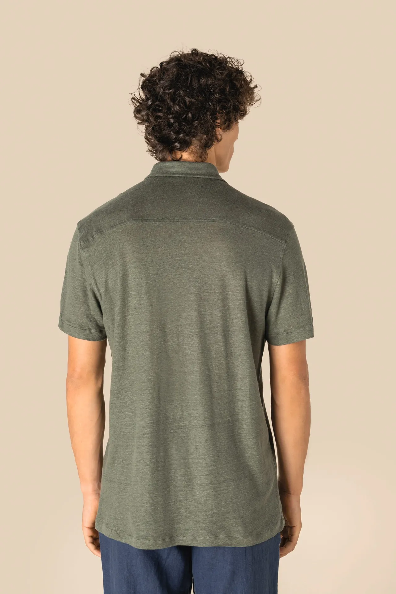 Leinenhemd mit kurzen Ärmeln für Herren