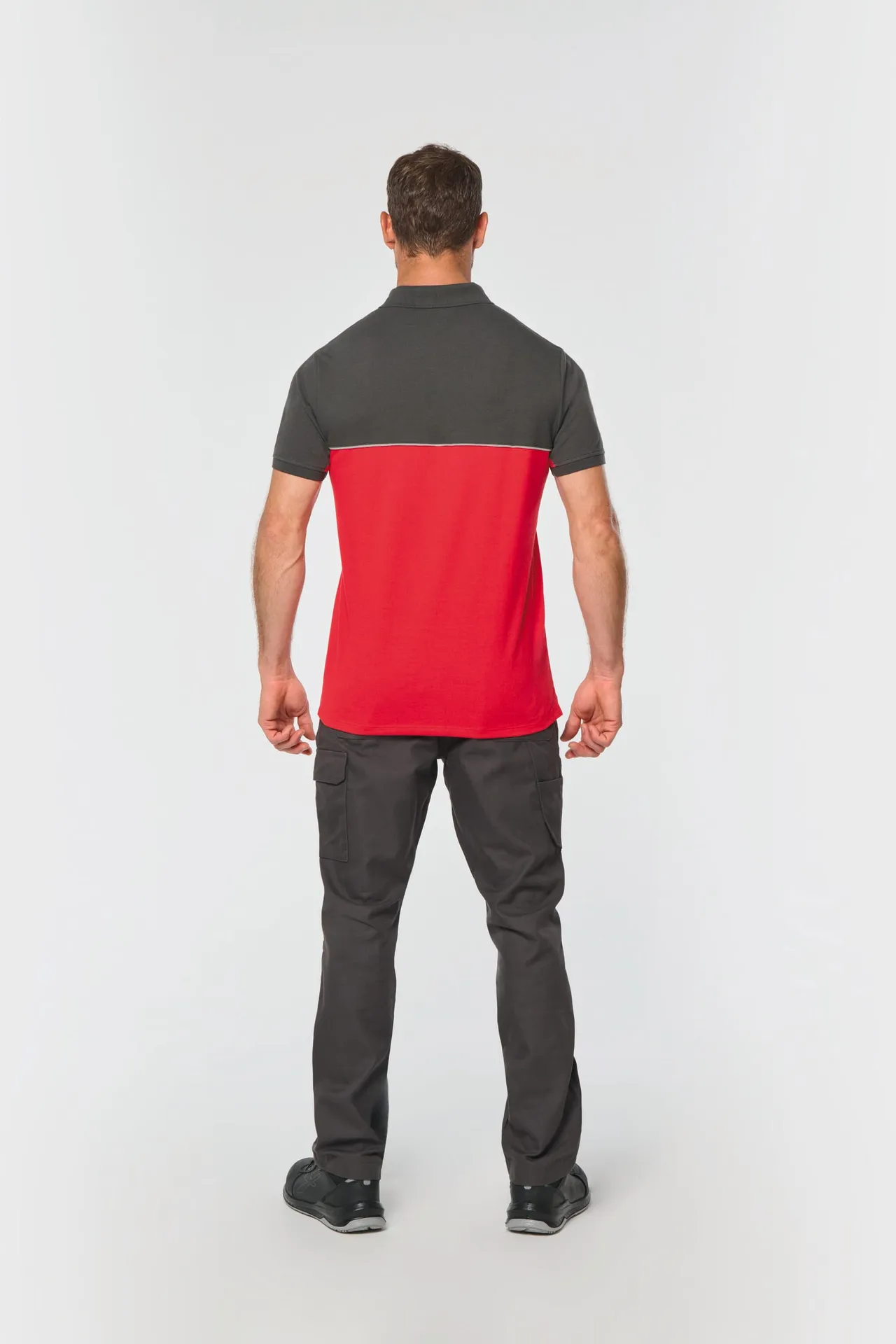 Zweifarbiges Kurzarm-Unisex-Polohemd