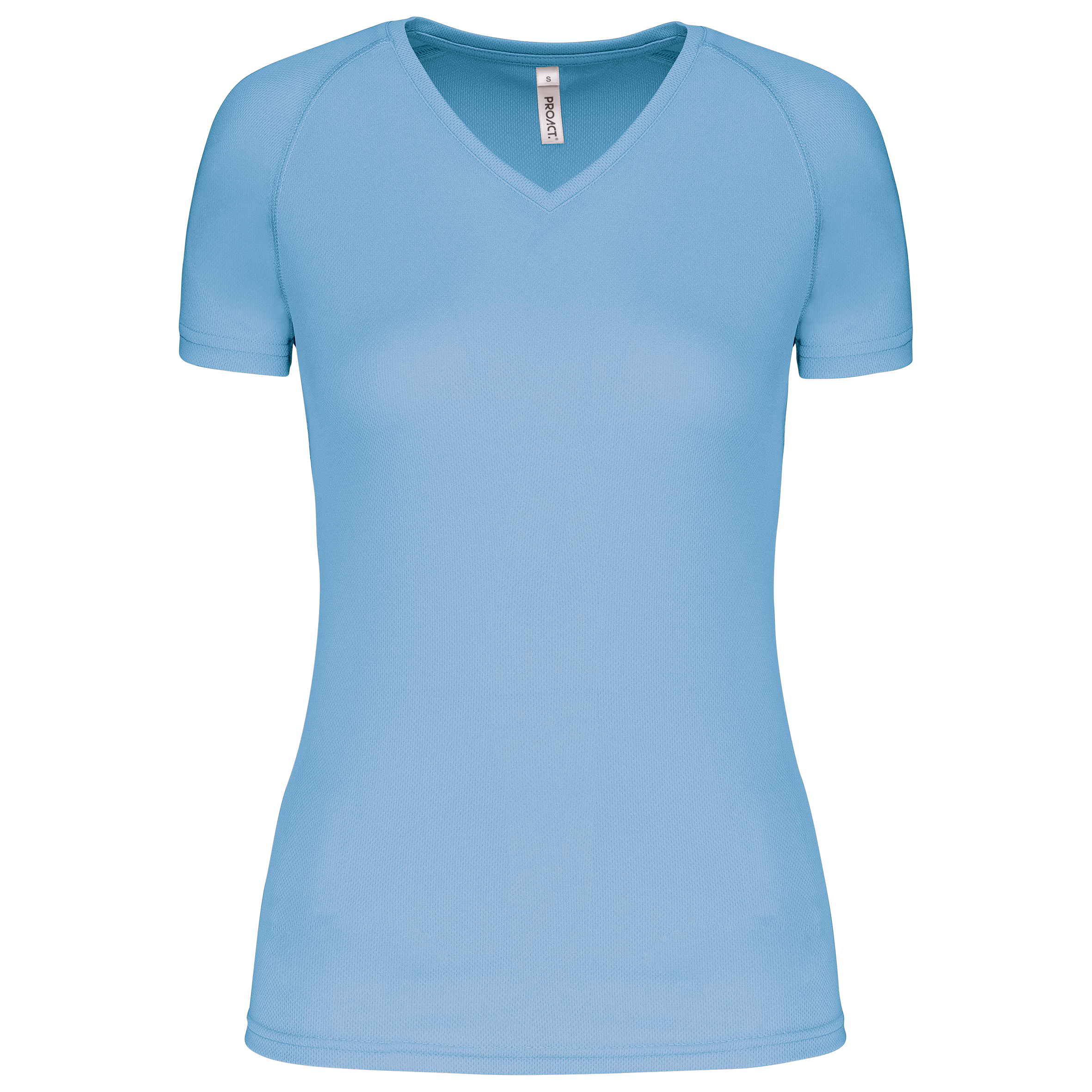 Damen Kurzarm-Sportshirt mit V-Ausschnitt