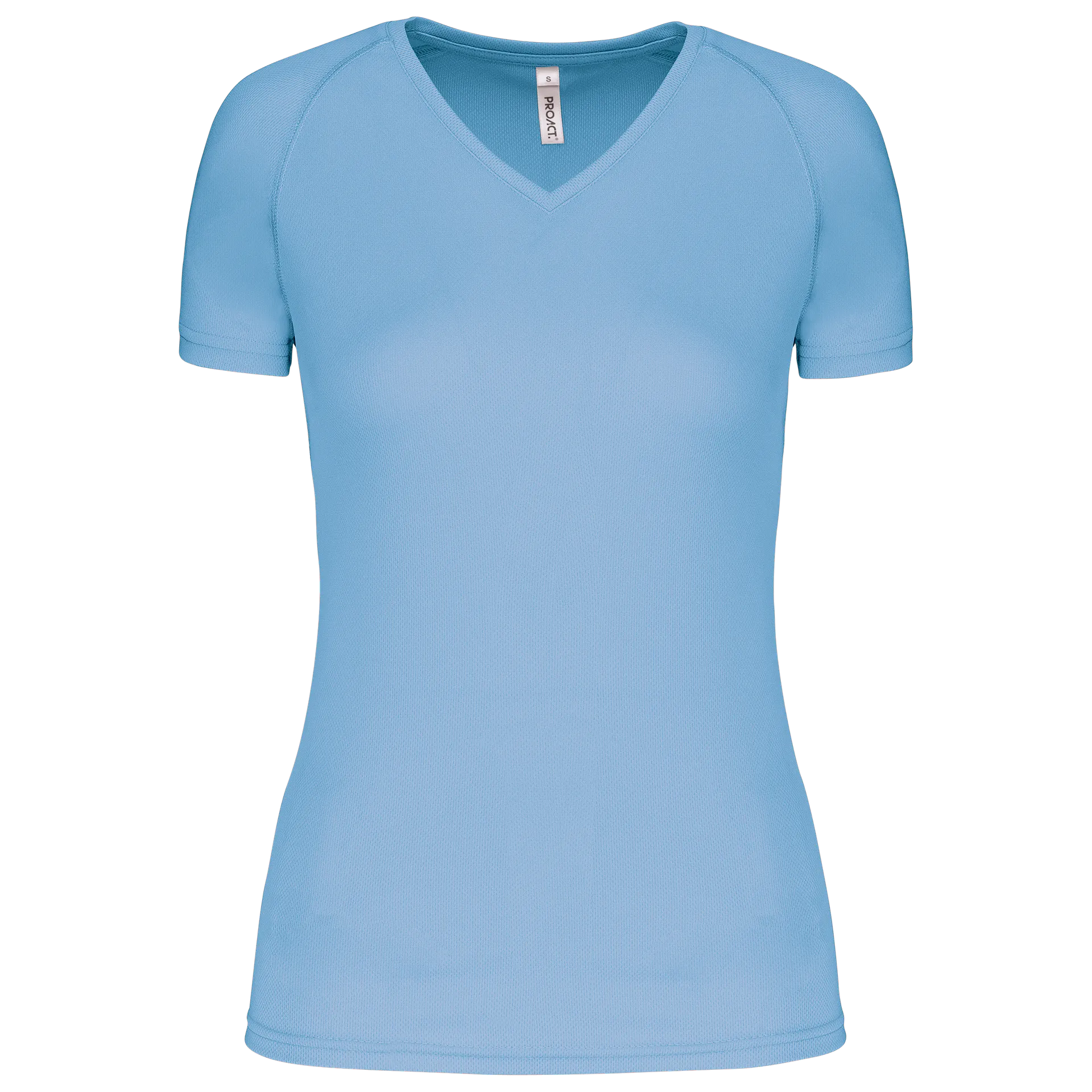 Damen Kurzarm-Sportshirt mit V-Ausschnitt
