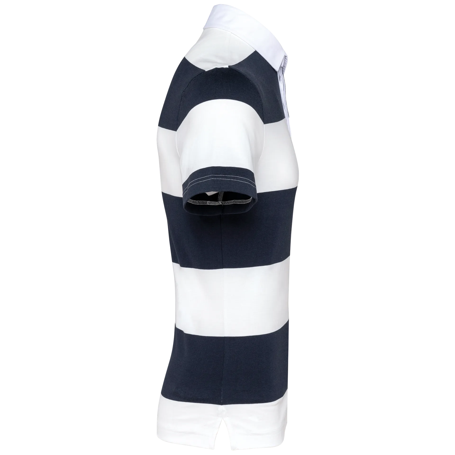 Gestreiftes Polohemd mit kurzen Ärmeln, Unisex