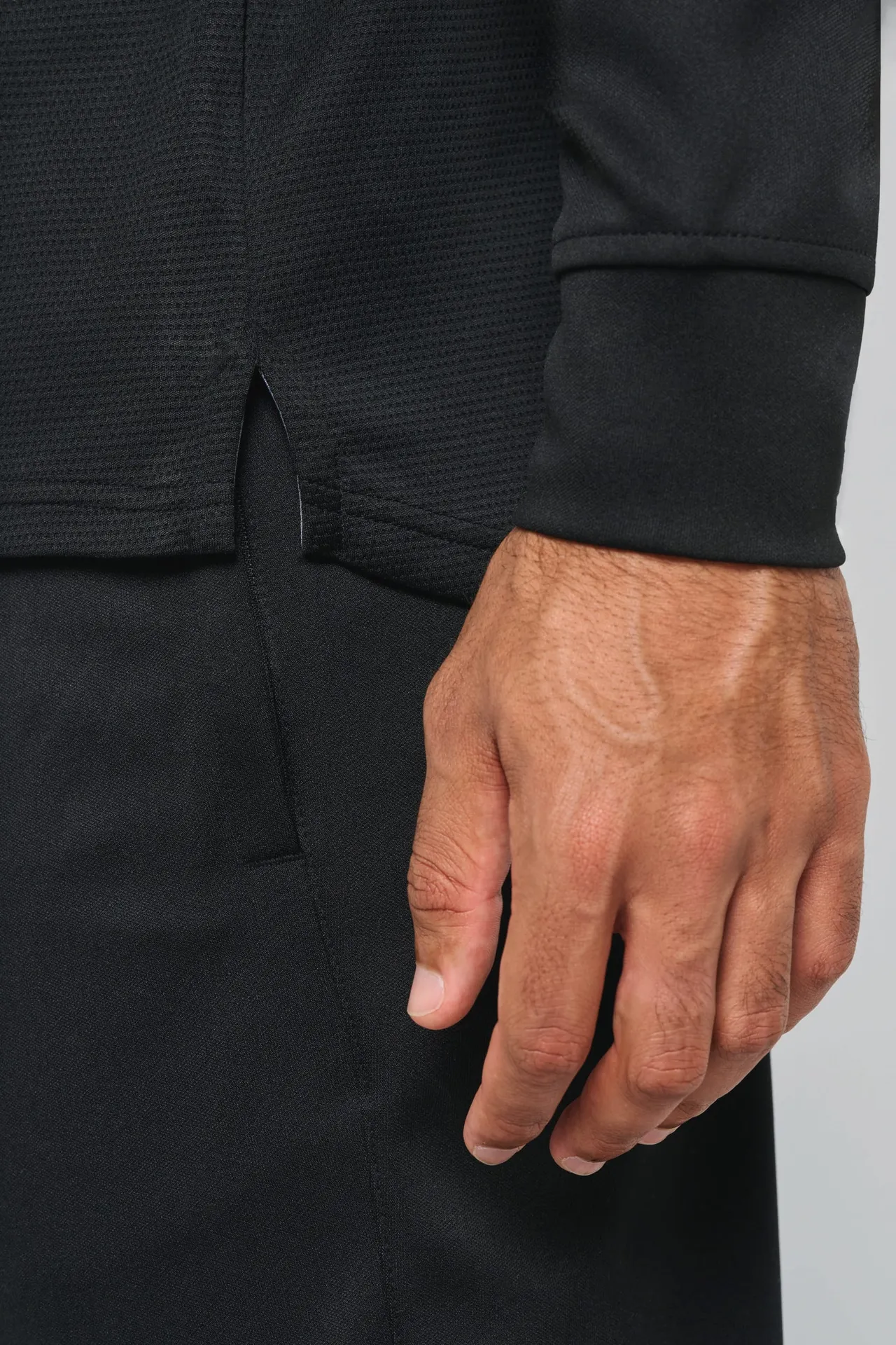 Unisex Trainings-Sweatshirt mit 1/4 Reißverschluss