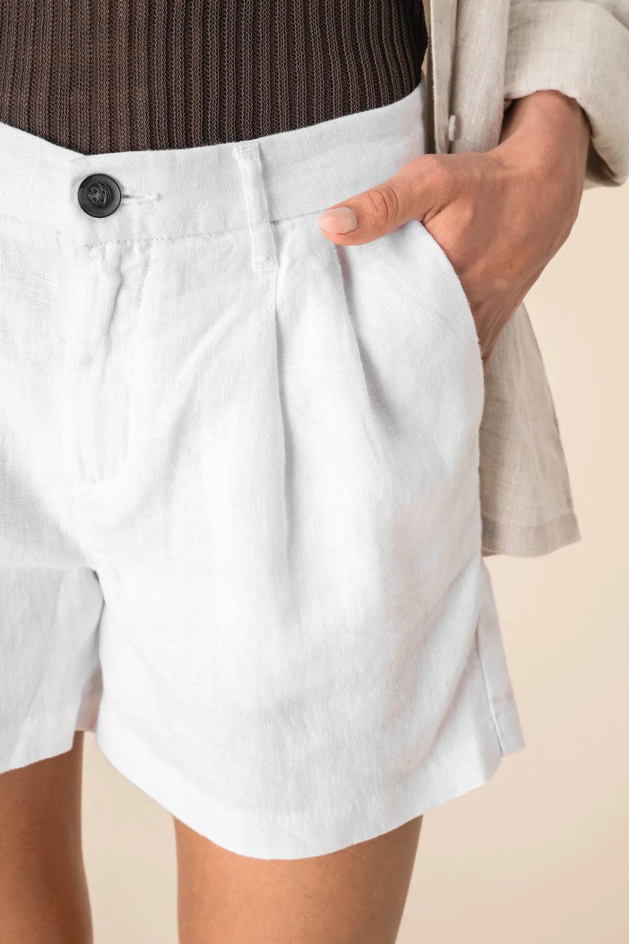 Leinenshorts für Damen