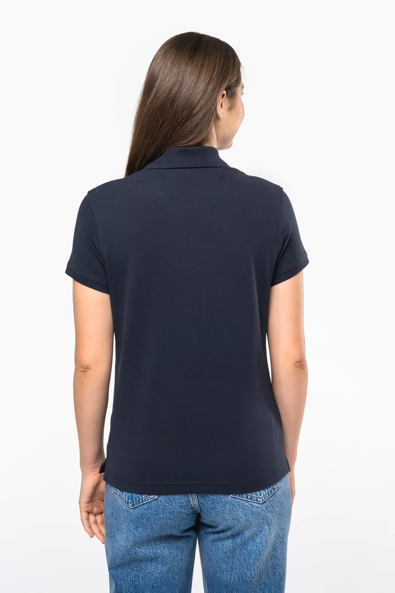 Kurzarm-Polohemd für Damen. Aus Baumwollpiqué