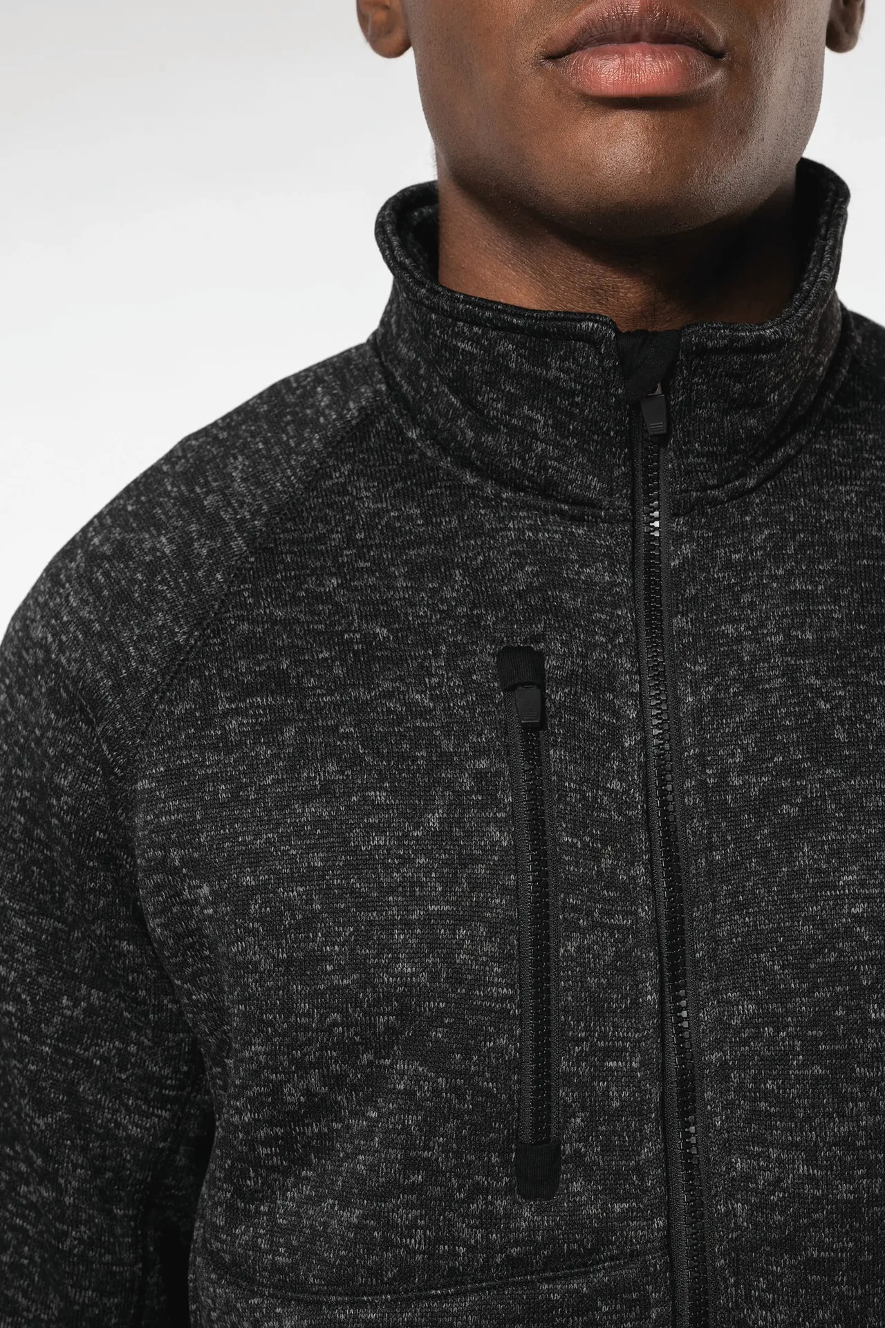 Herren-Weste mit Reißverschluss, aus Chiné