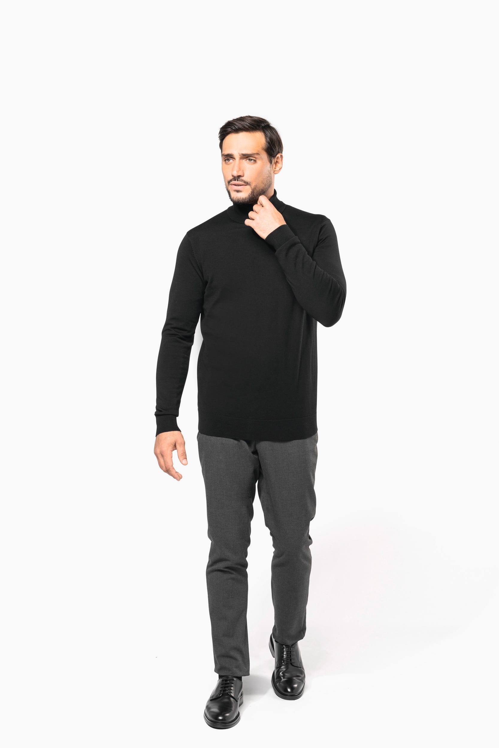 Merino-Herrenpullover mit Rollkragen