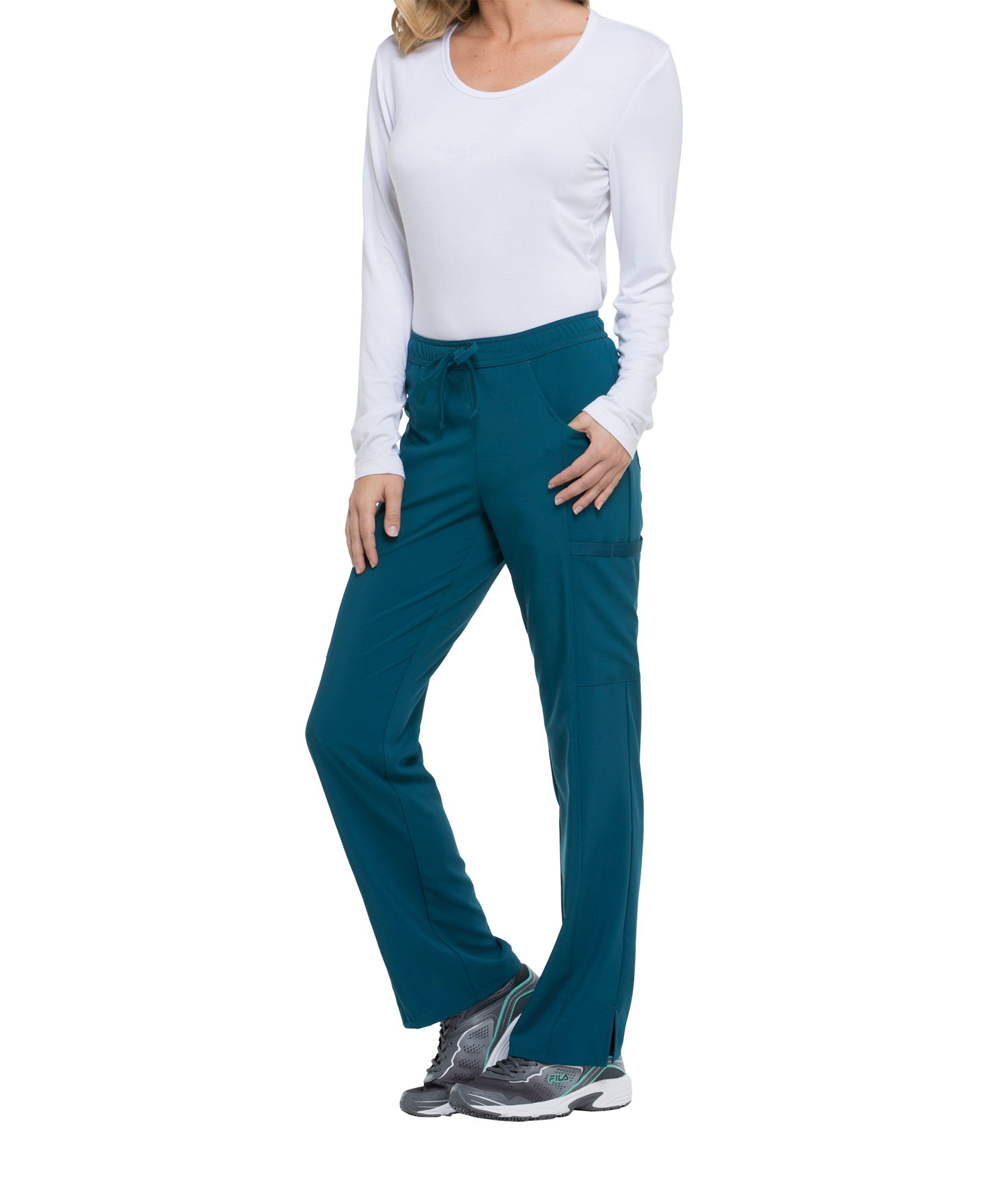Damenhose mit mittlerem Bund und Kordelzug