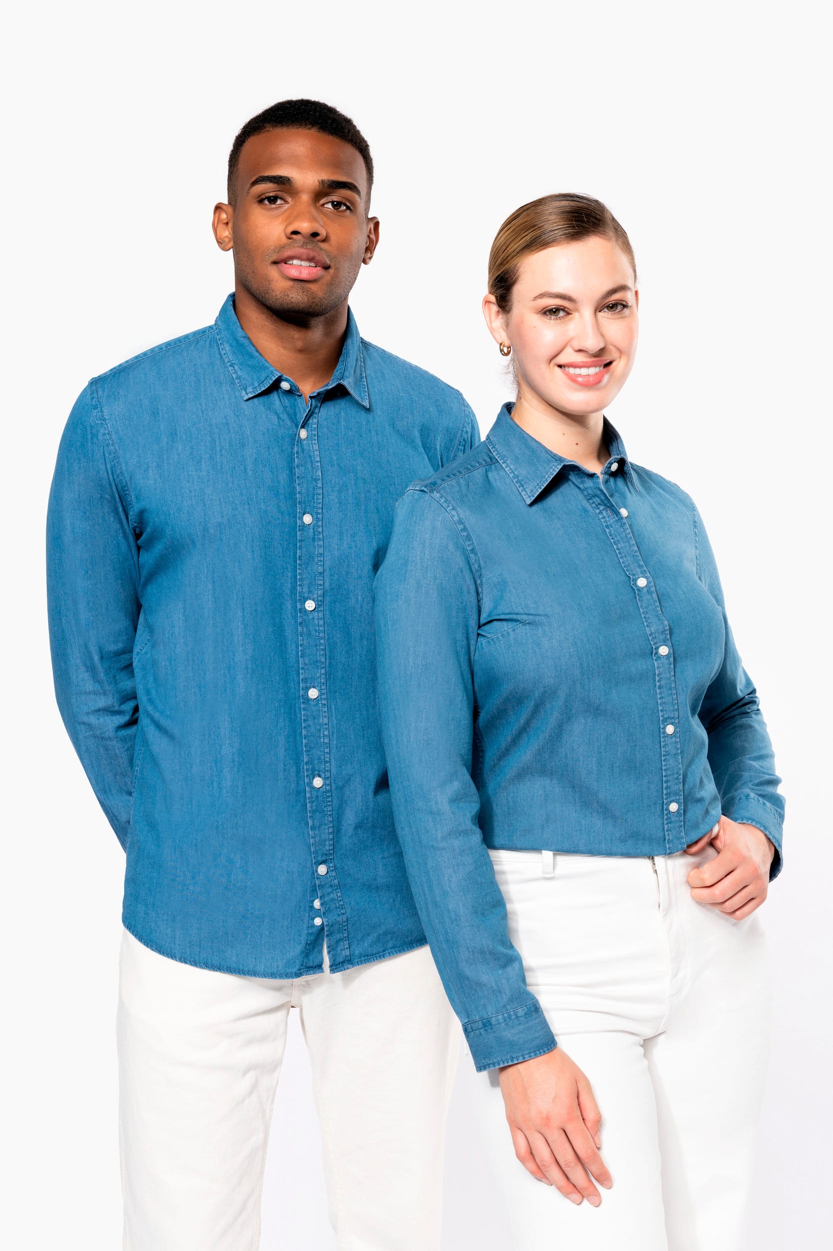 Herren Denimhemd