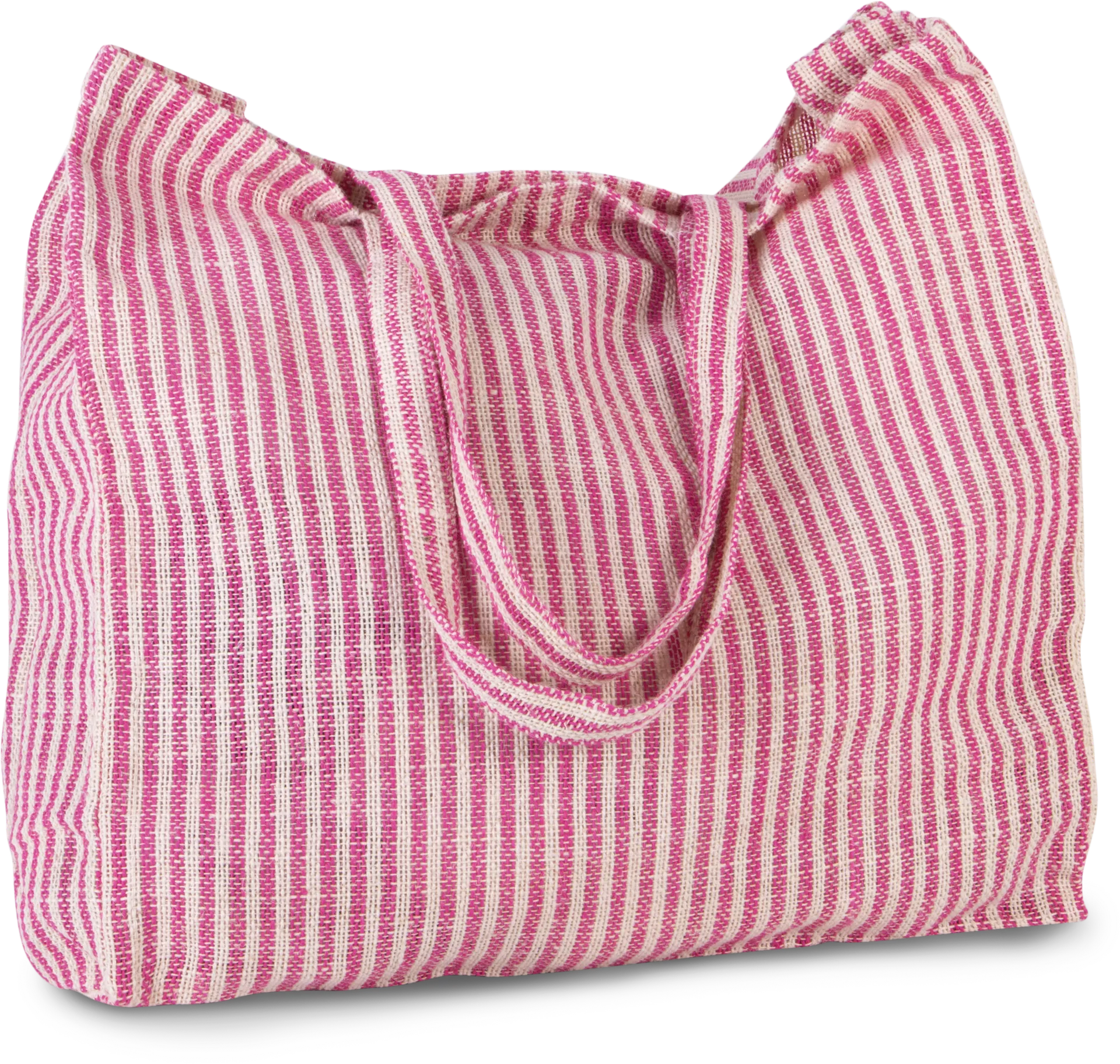 Gestreifte Shoppingtasche aus Juco