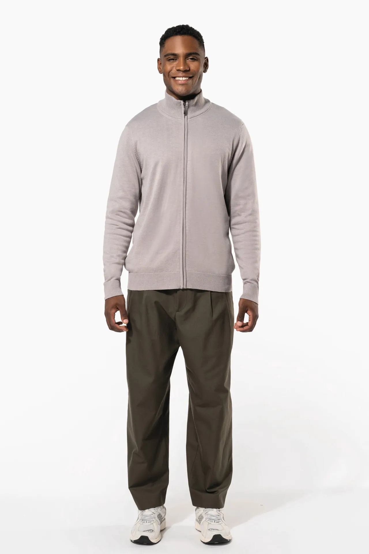 Herren Cardigan mit Reißverschluss