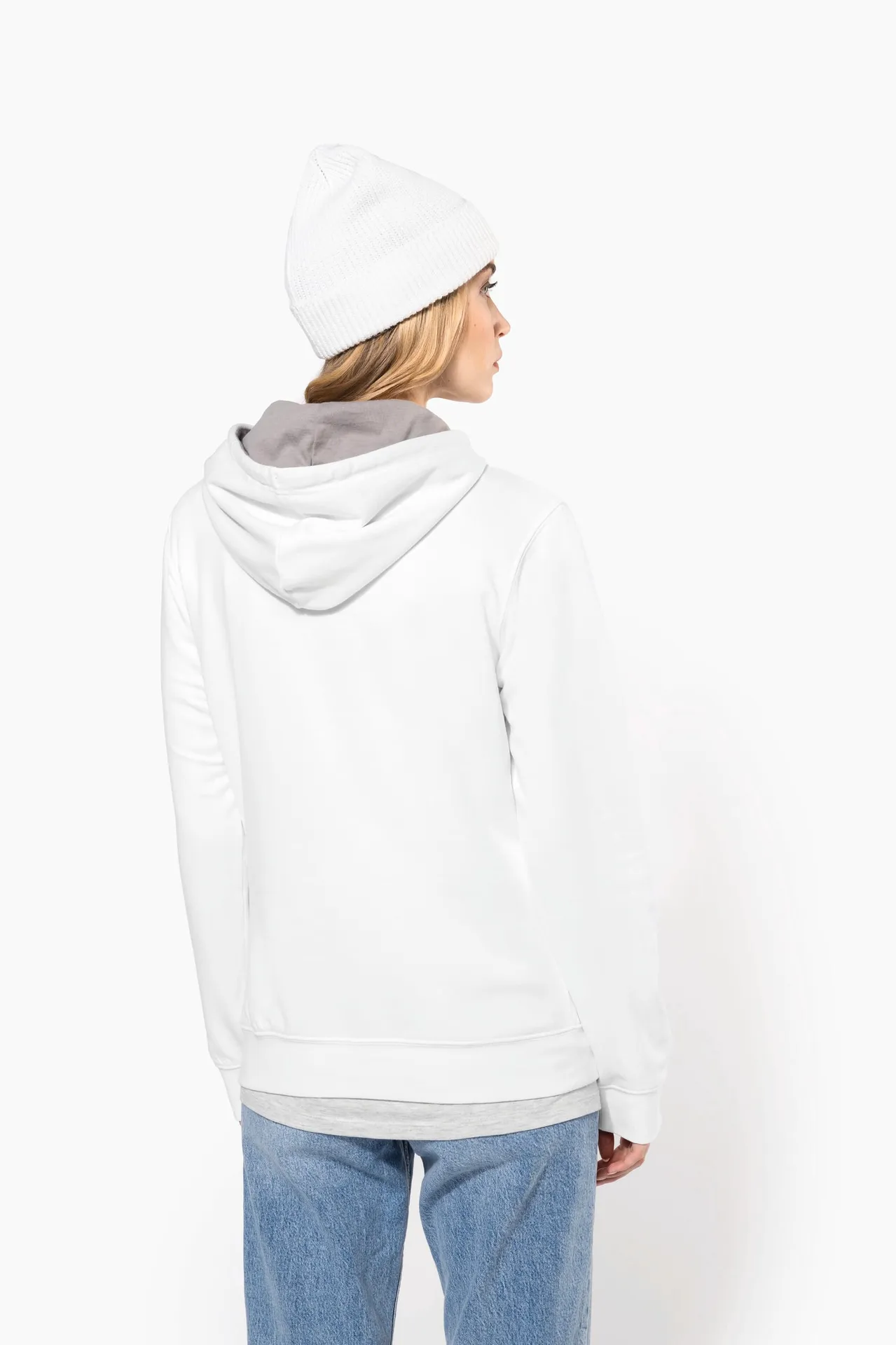 Damen-kapuzensweatshirt bicolor