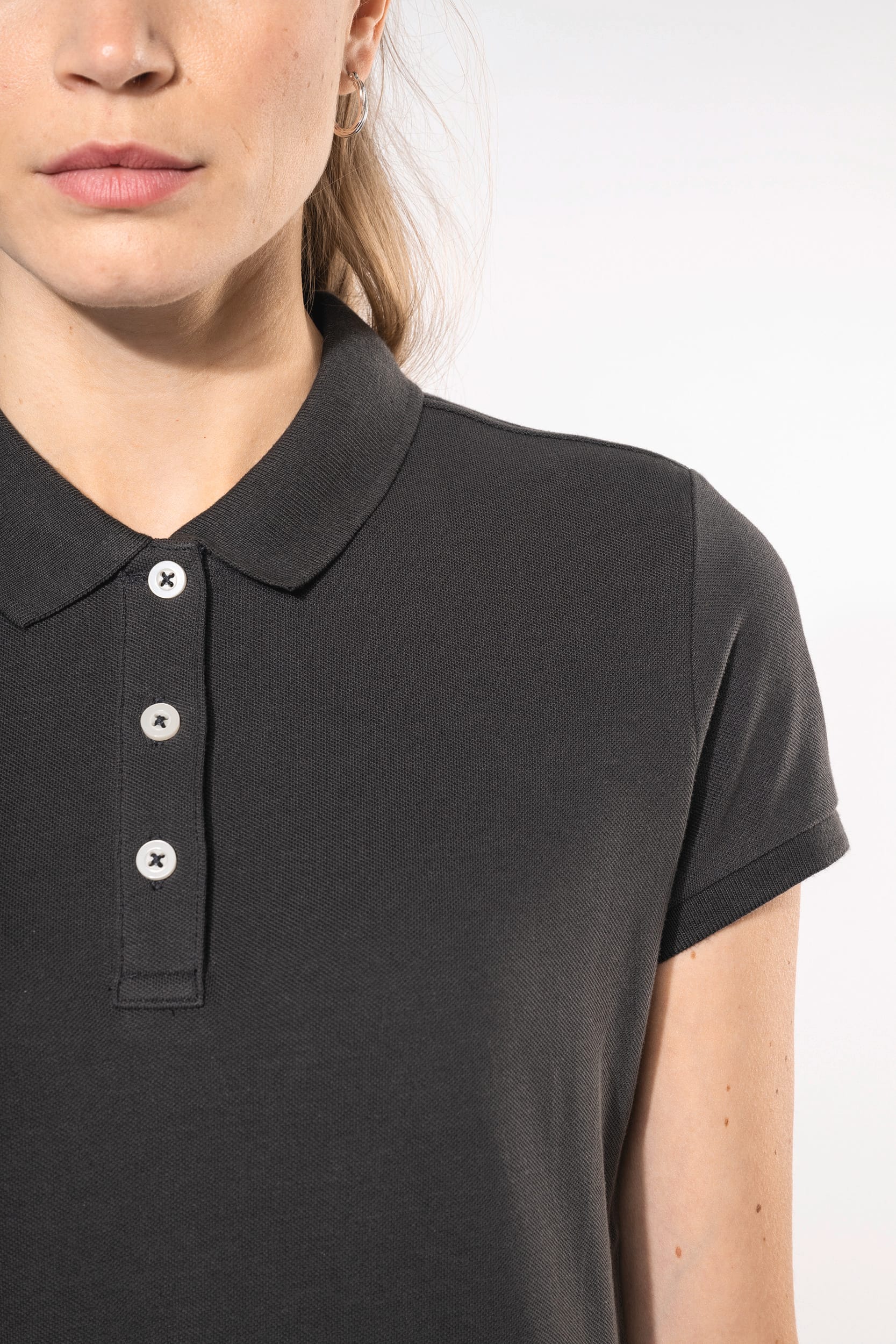 Kurzarm-Polohemd für Damen im Vintage-Stil