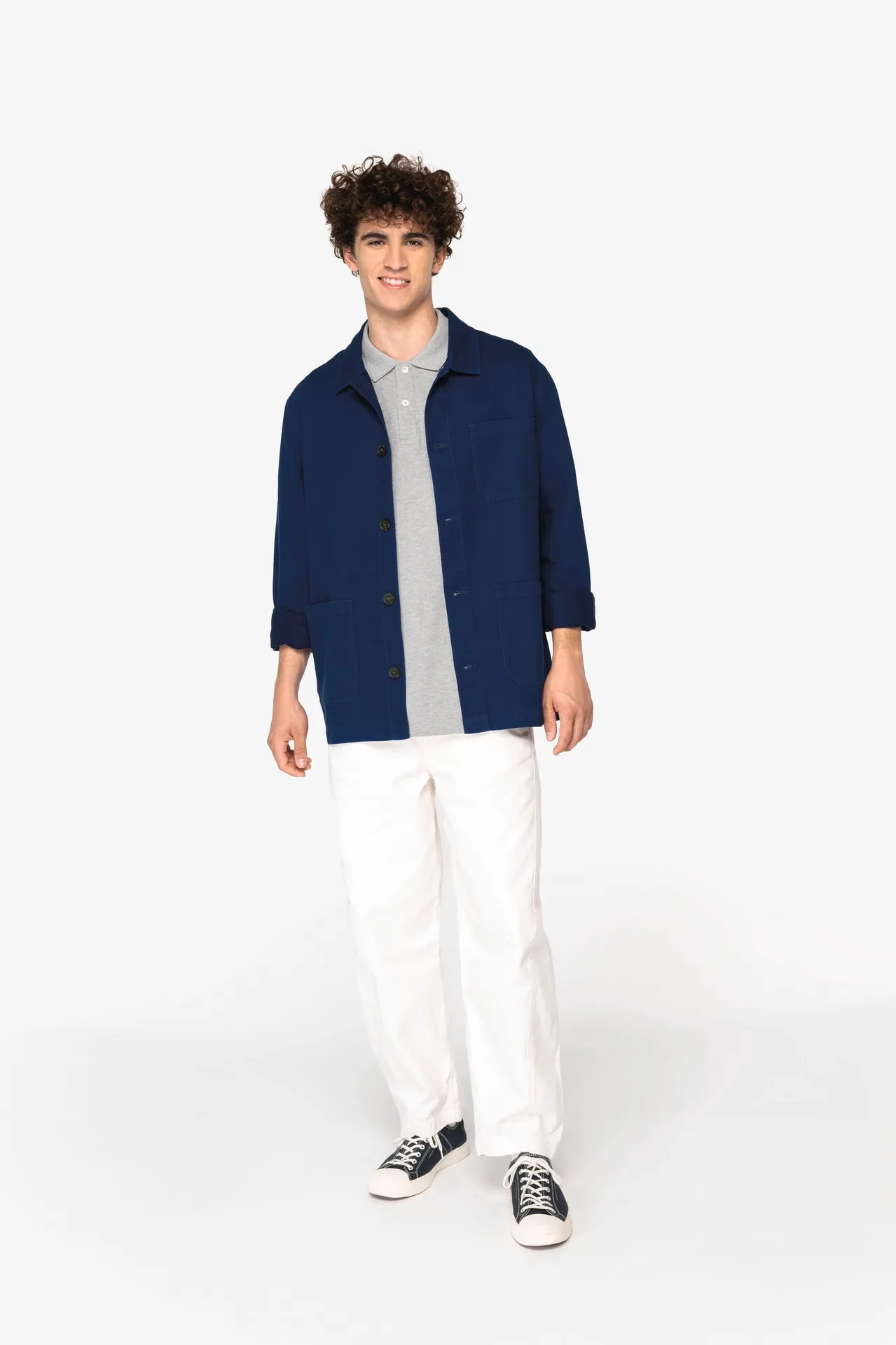 Umweltfreundliche Ausgewaschenes Herren Worker-Überhemd