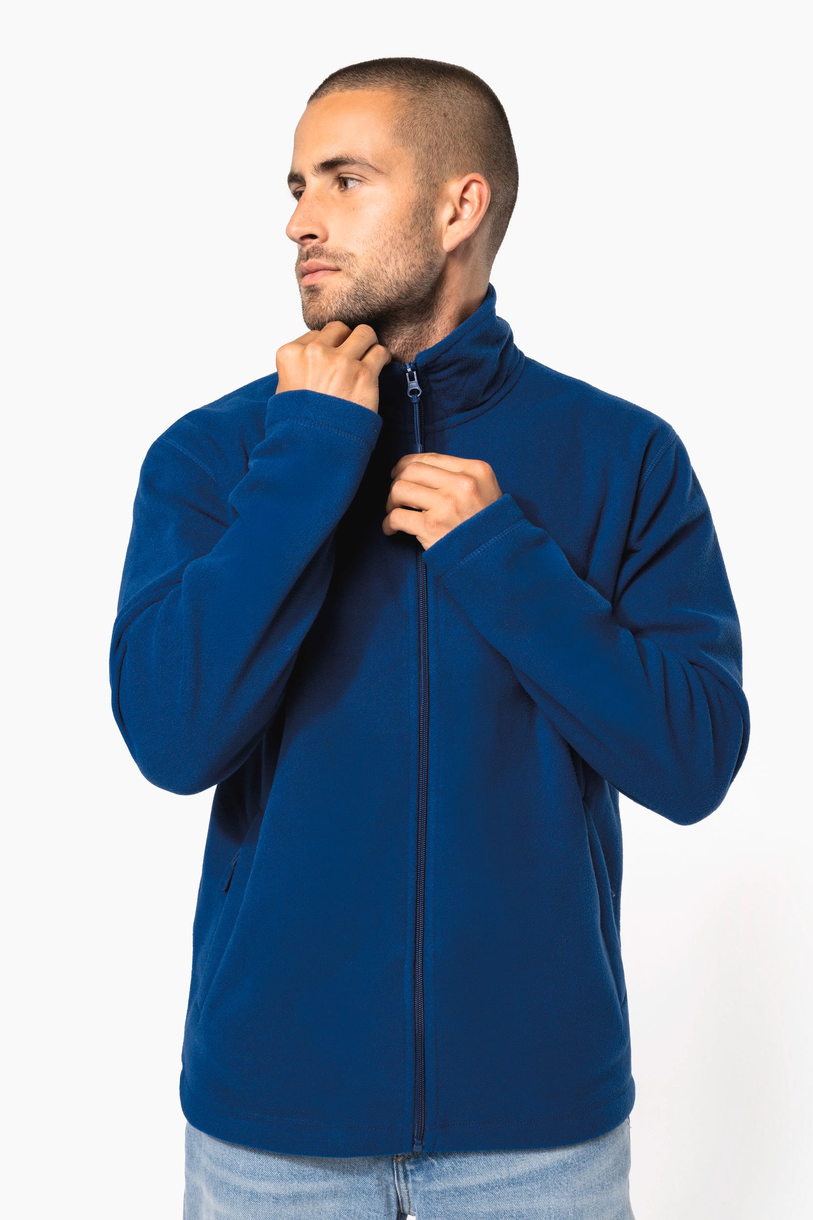 Mikrofleece-Jacke mit Reißverschluss für Herren