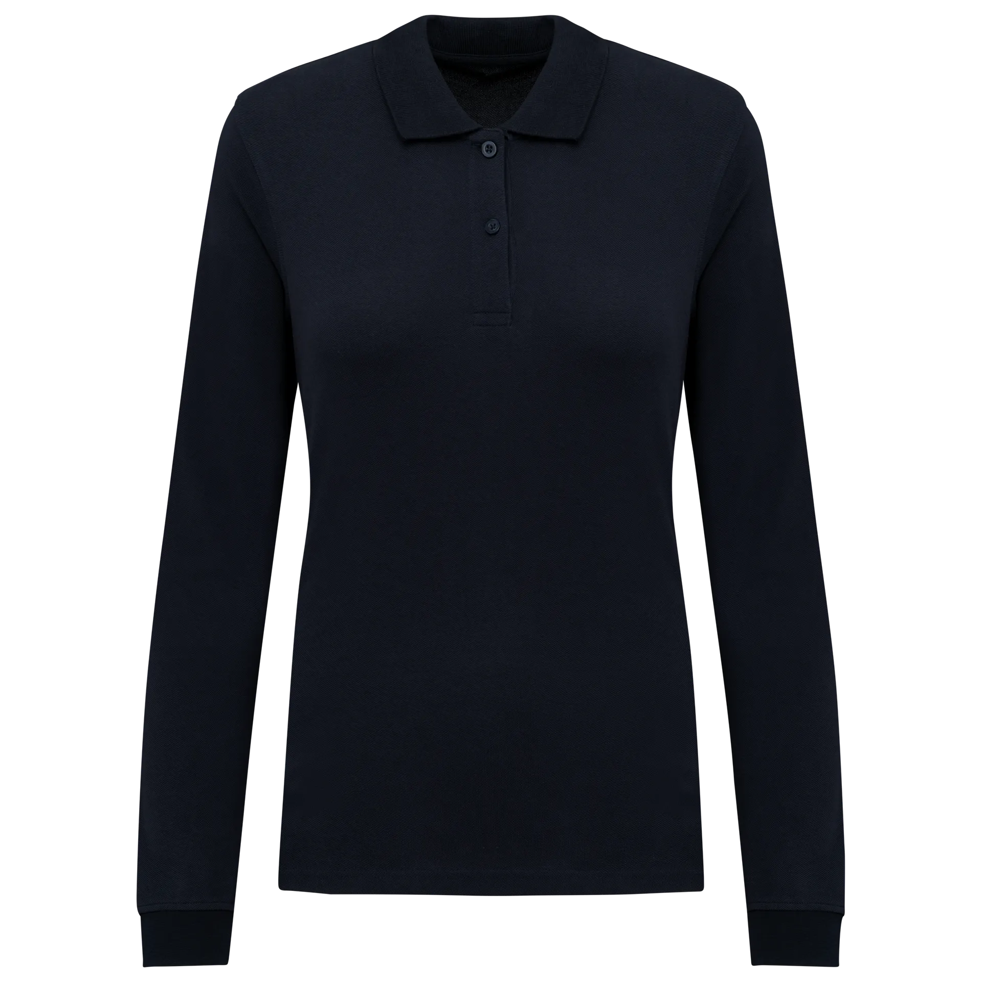 Damen Piqué-Polohemd lange Ärmel Bio180