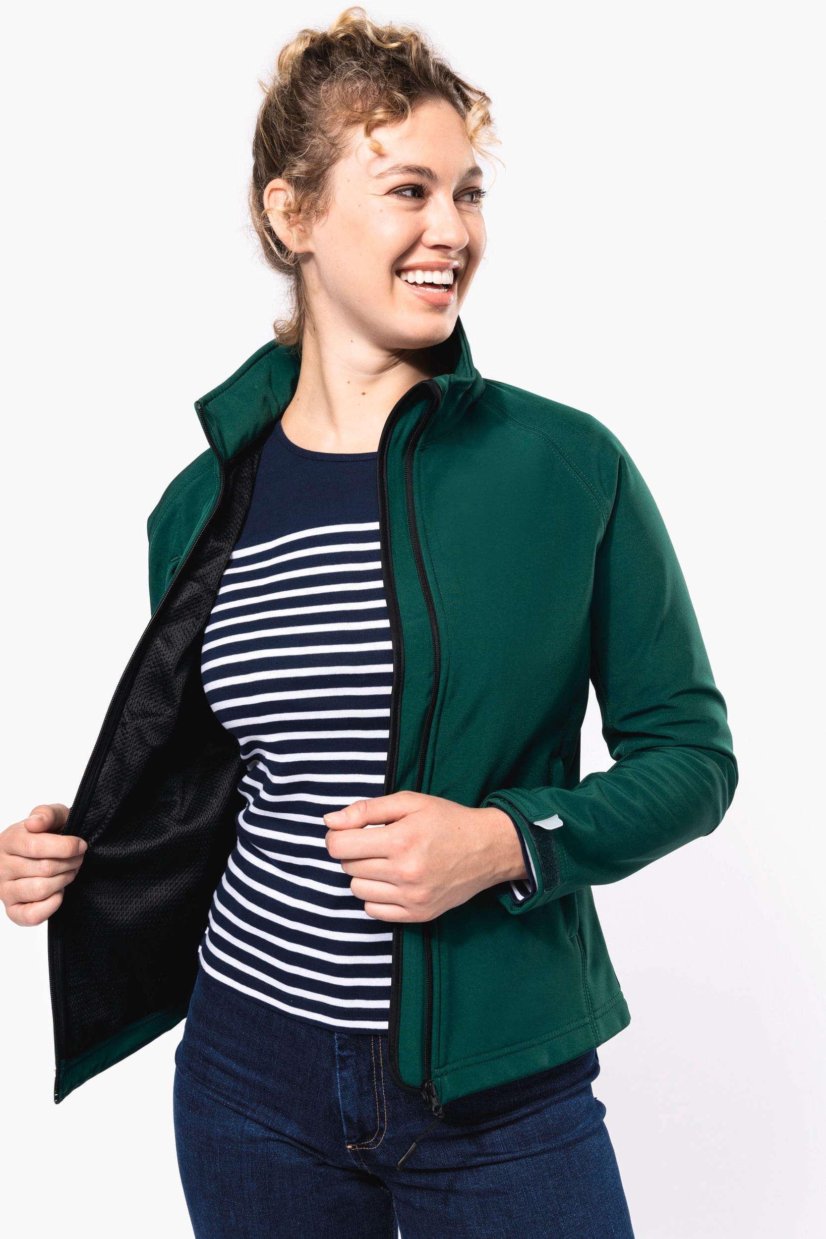 Damen Softshell-Jacke mit Abnehmbare Kapuze