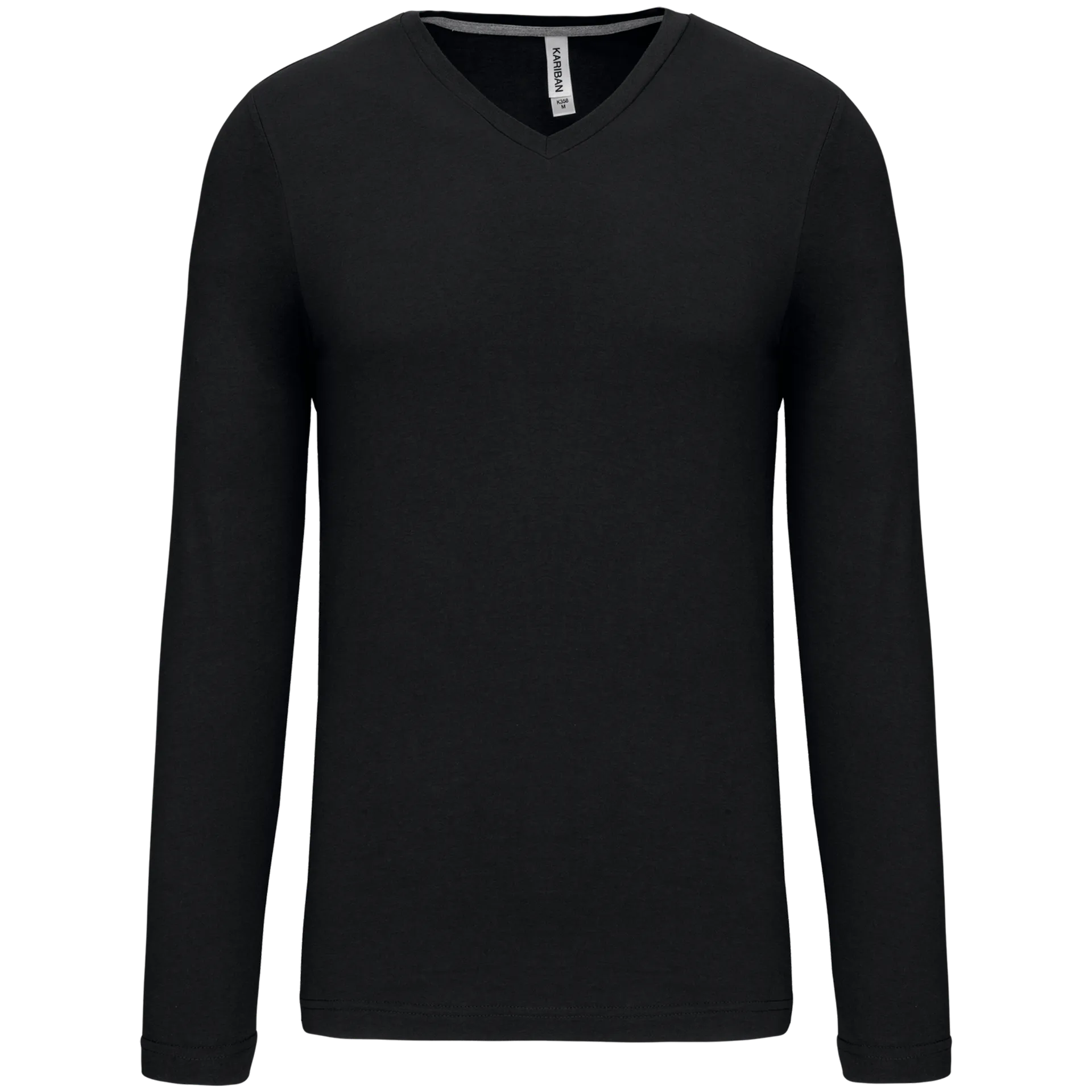 Herren Langarm-T-Shirt V-Ausschnitt