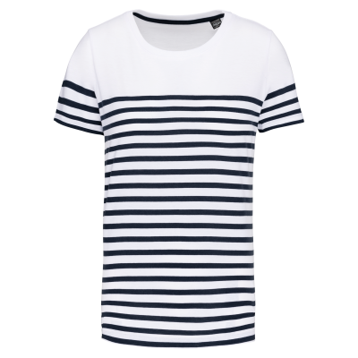 White / Navy Stripes