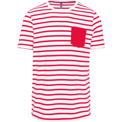 White / Red Stripe