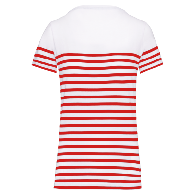 White / Red Stripe