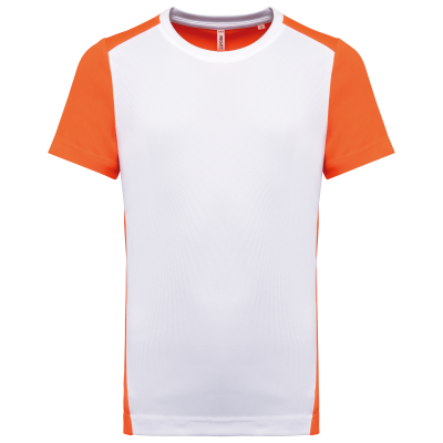 White / Fluorescent Orange