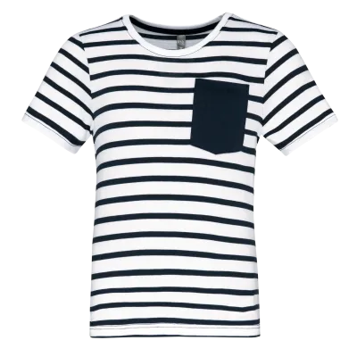 White / Navy Stripes