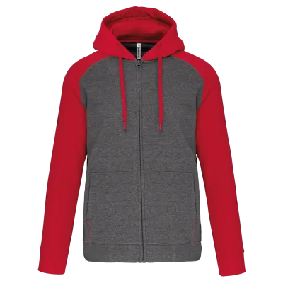 Grey Heather / Sporty Red